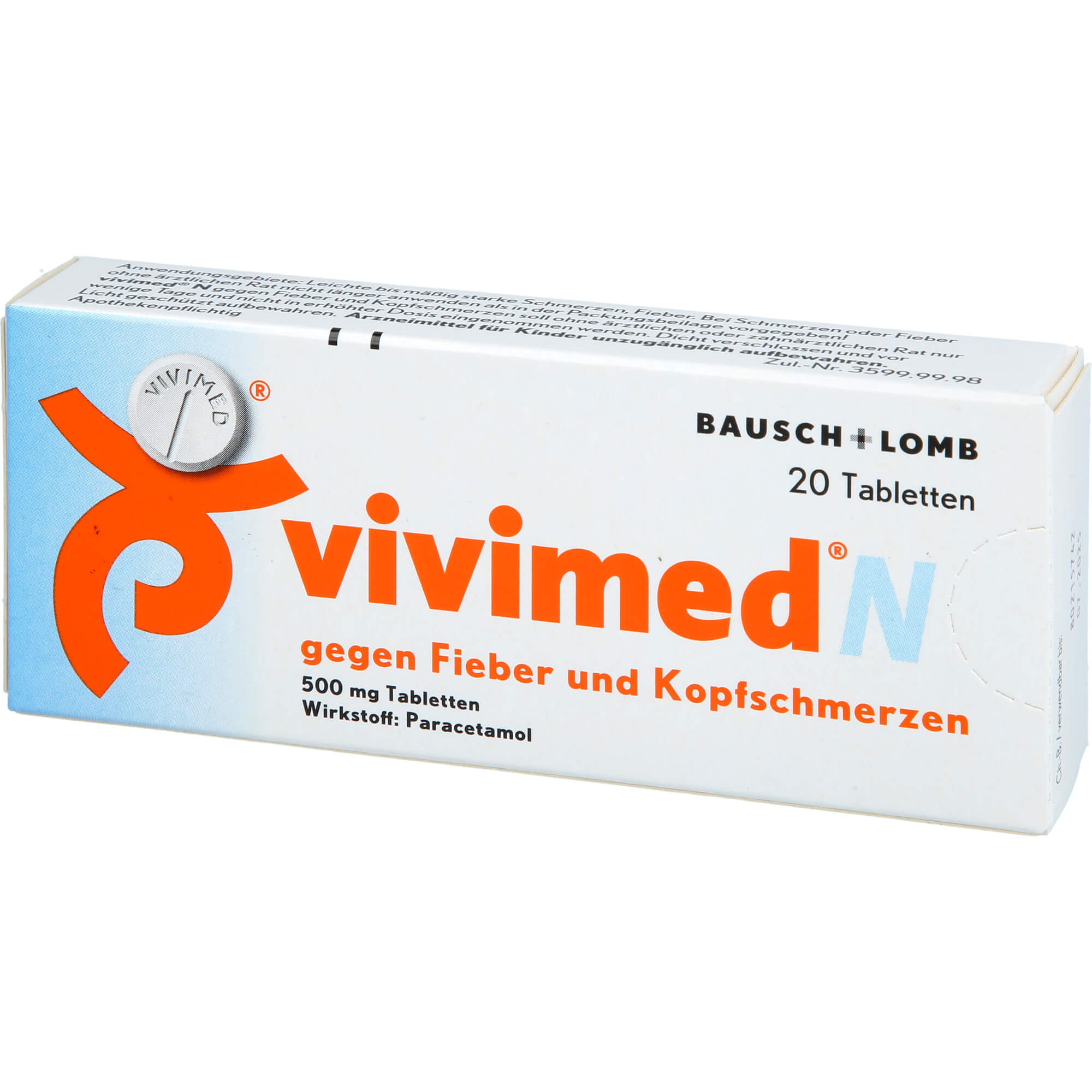 VIVIMED N gegen Fieber und Kopfschmerzen Tabletten