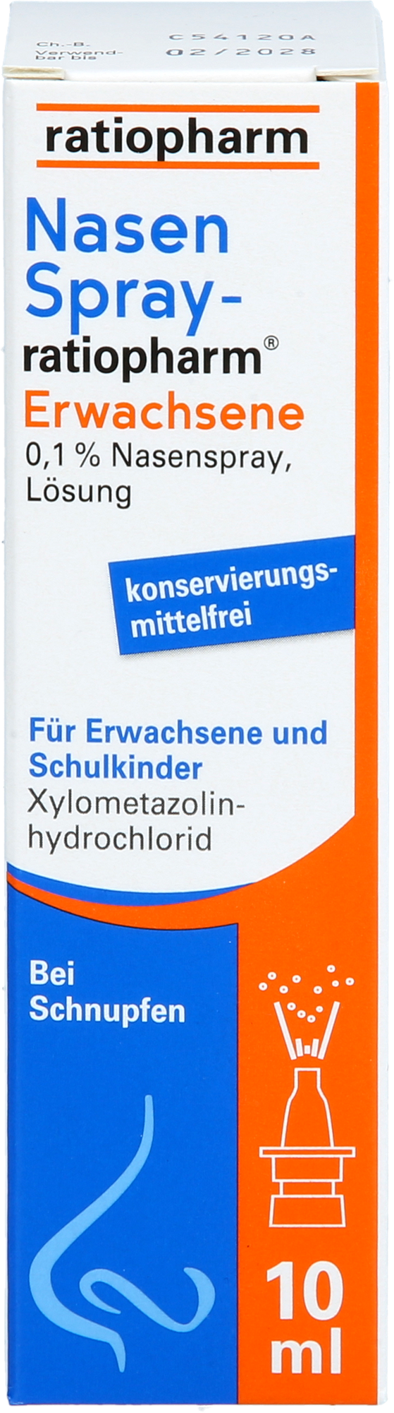 NASENSPRAY-ratiopharm Erwachsene kons.frei 10 ml