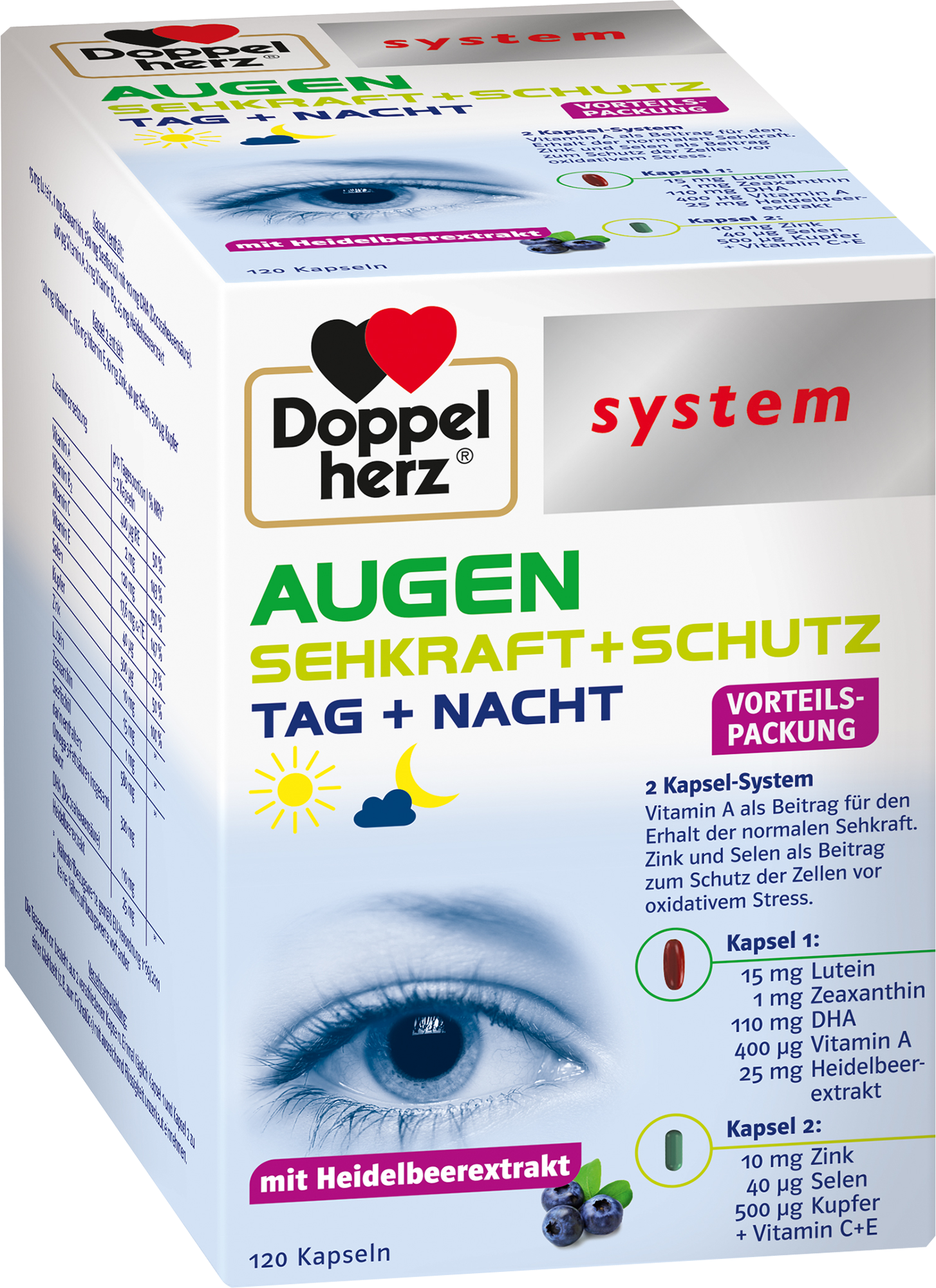 DOPPELHERZ Augen Sehkraft+Schutz system Kapseln 120 St