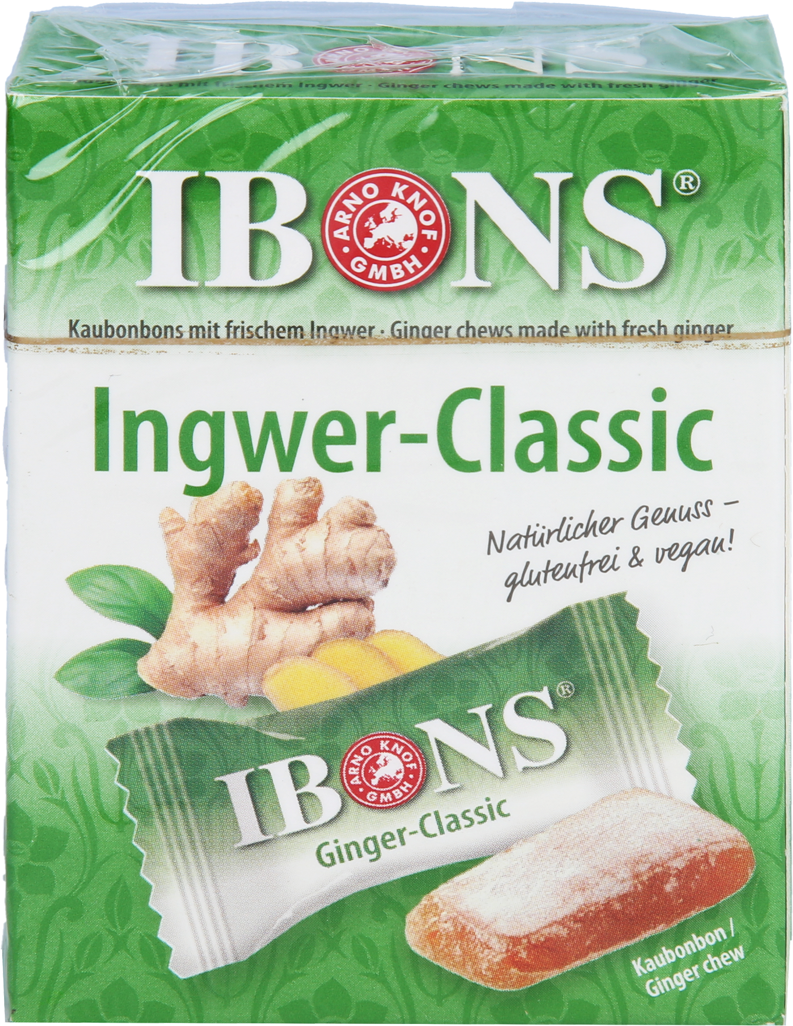 IBONS Ingwer Classic Box Kaubonbons