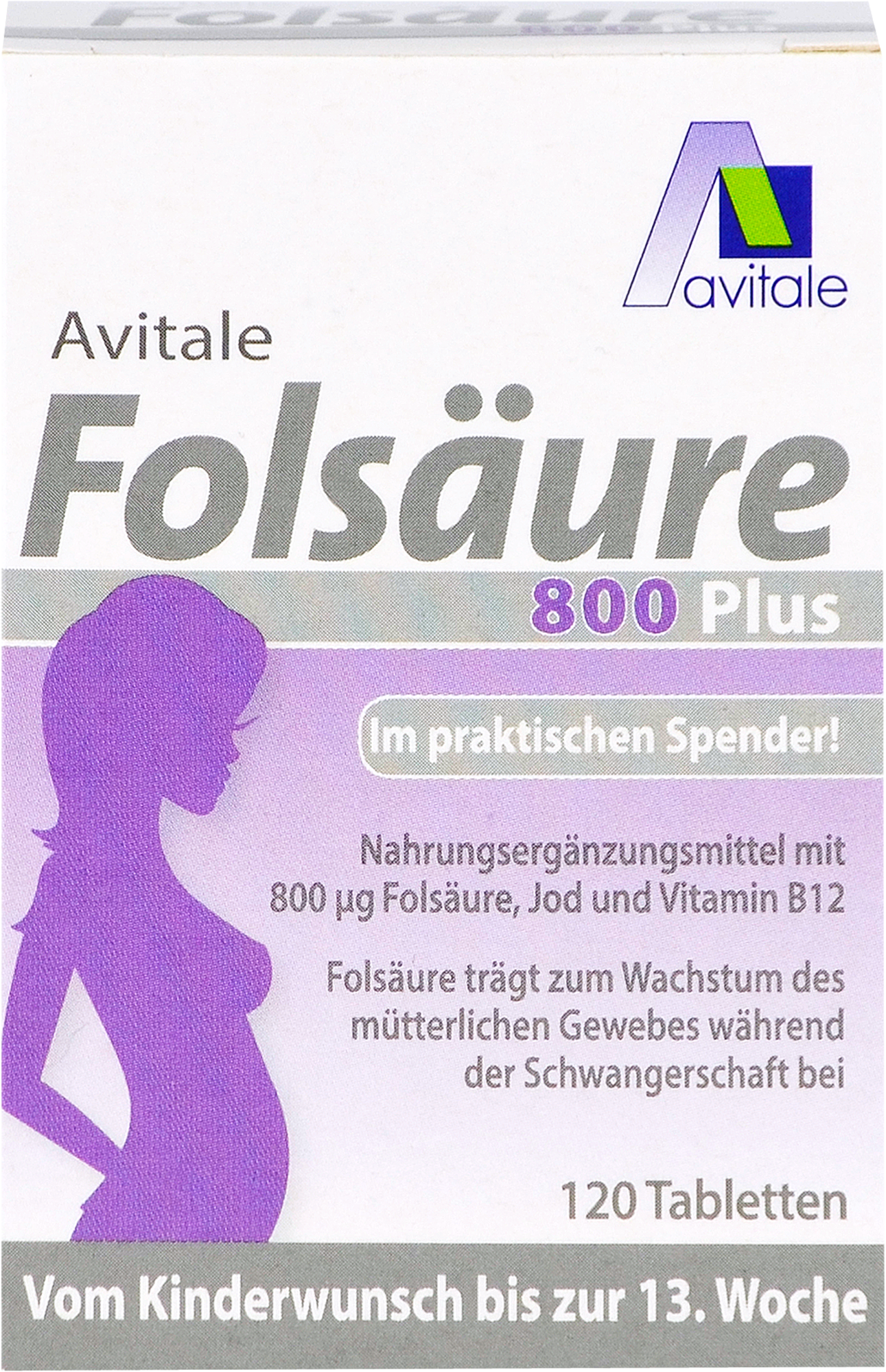 FOLSÄURE 800 Plus B12+Jod Tabletten