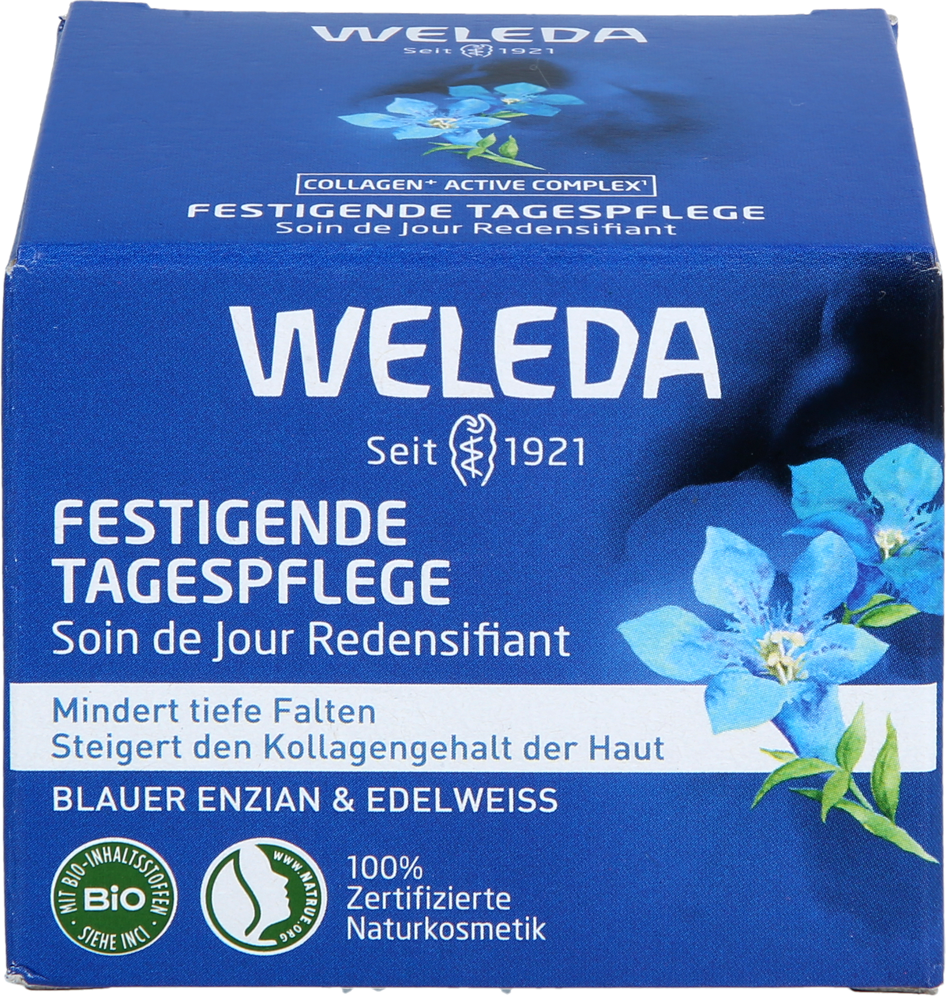 WELEDA festigende Tagespflege blauer Enzian&Edelw.