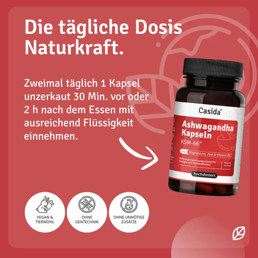 ASHWAGANDHA KAPSELN KSM-66 hochdosiert