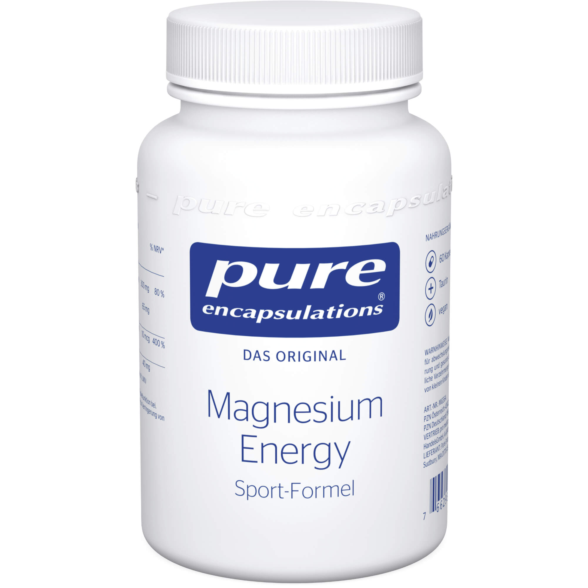 PURE ENCAPSULATIONS Magnesium Energy Kapseln