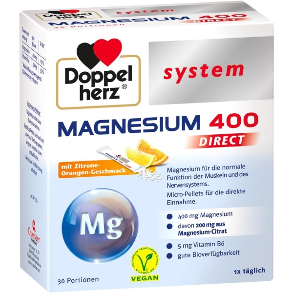 DOPPELHERZ Magnesium 400 DIRECT system Pellets