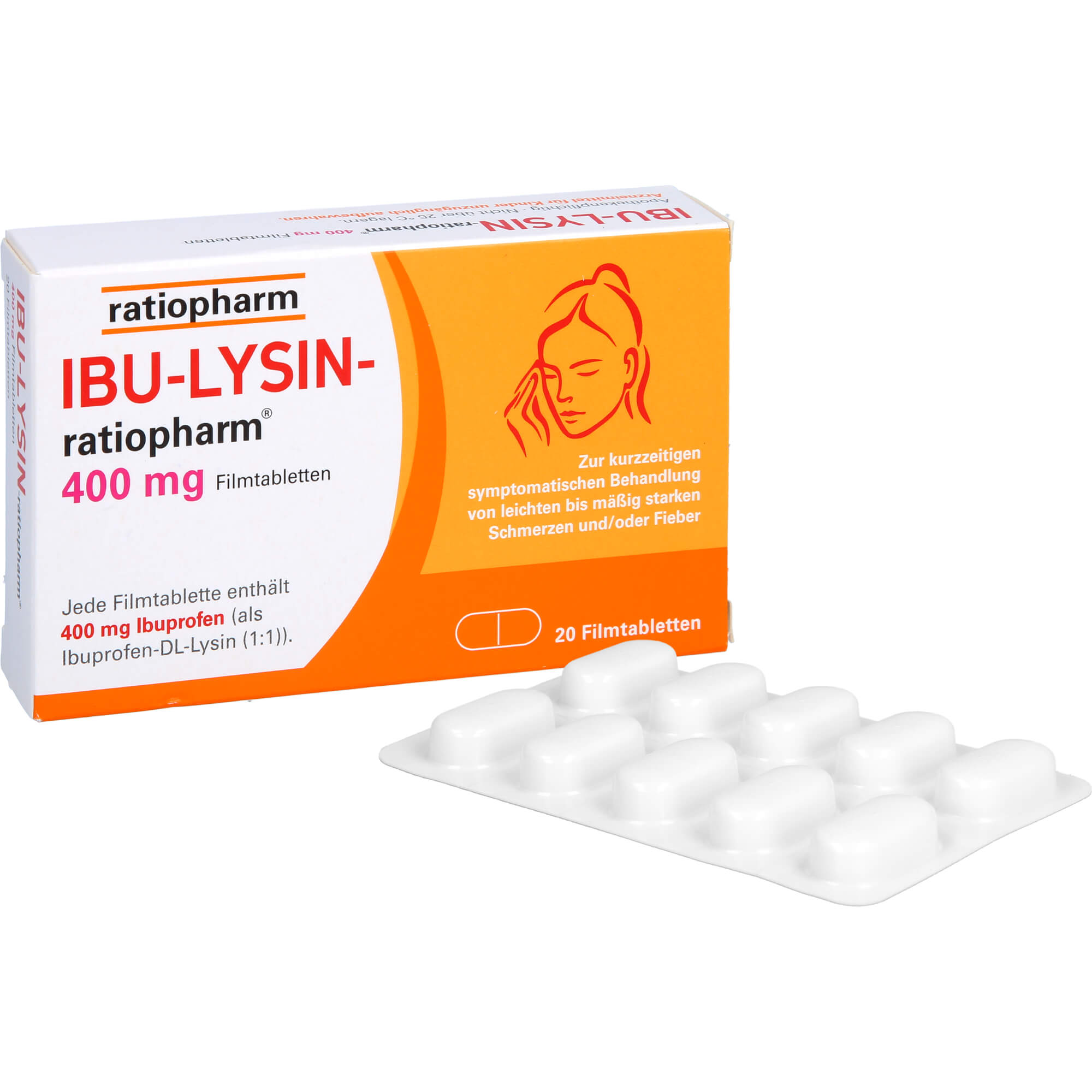 IBU-LYSIN-ratiopharm 400 mg Filmtabletten 20 St