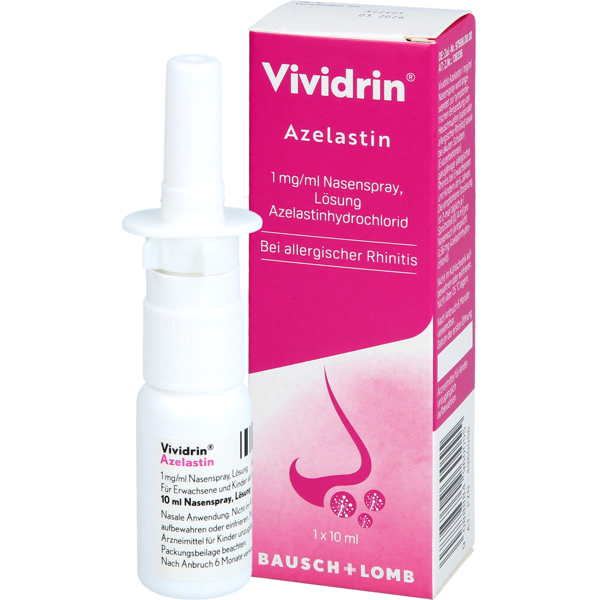 VIVIDRIN Azelastin 1 mg/ml Nasenspray Lösung