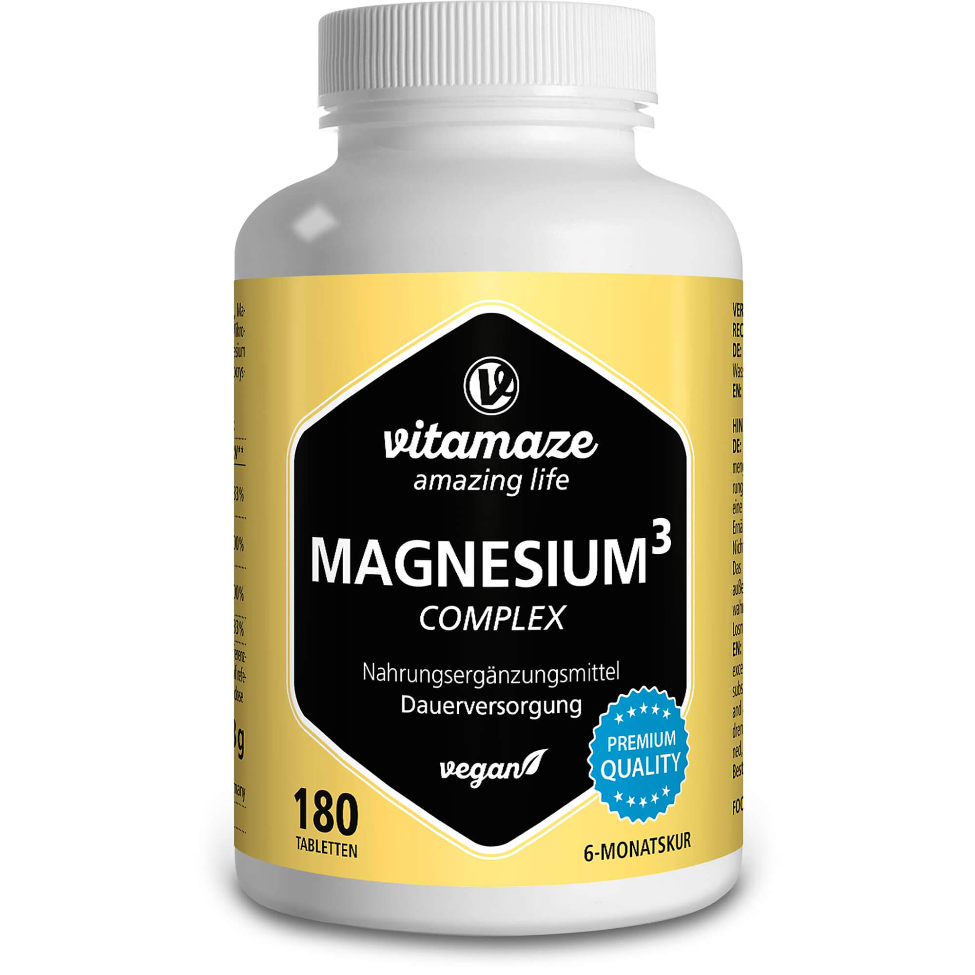MAGNESIUM 350 mg Komplex Citrat/Oxid/Carbon.vegan