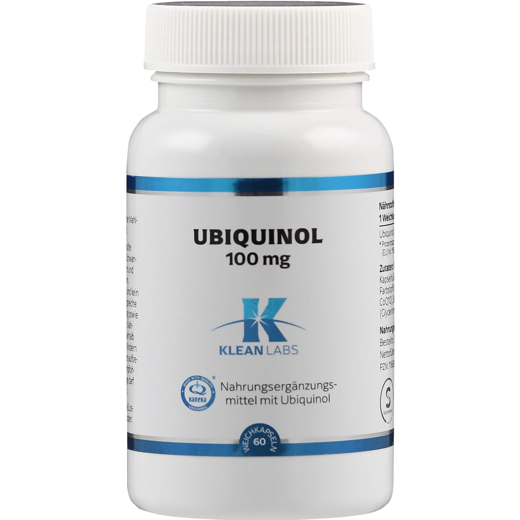 UBIQUINOL COENZYM Q10 reduz.100 mg KLEAN LABS Kps.