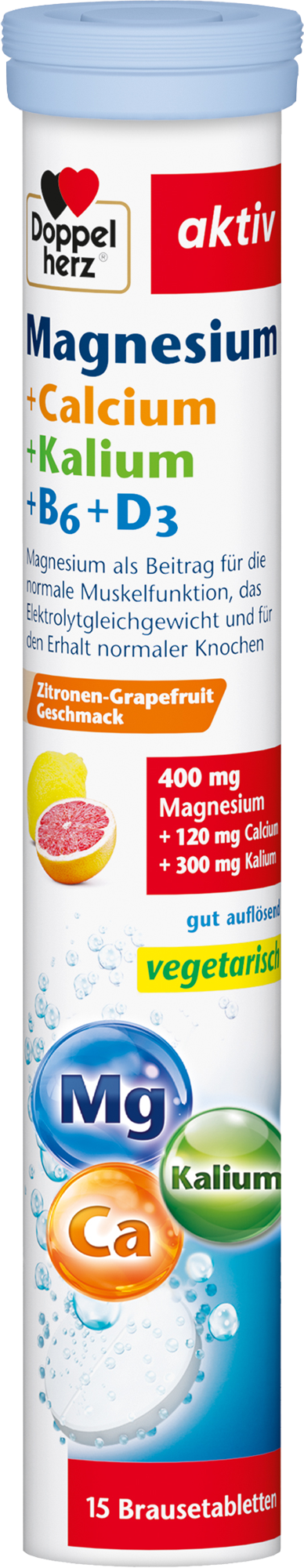 DOPPELHERZ Magnesium+Calcium+Kalium Brausetabl.