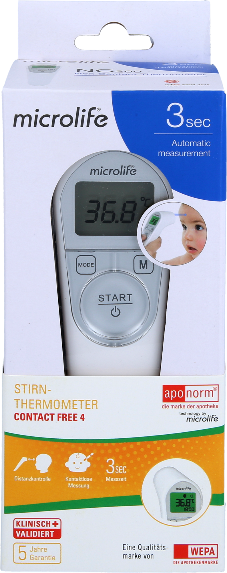 APONORM Fieberthermometer Stirn Contact-Free 4