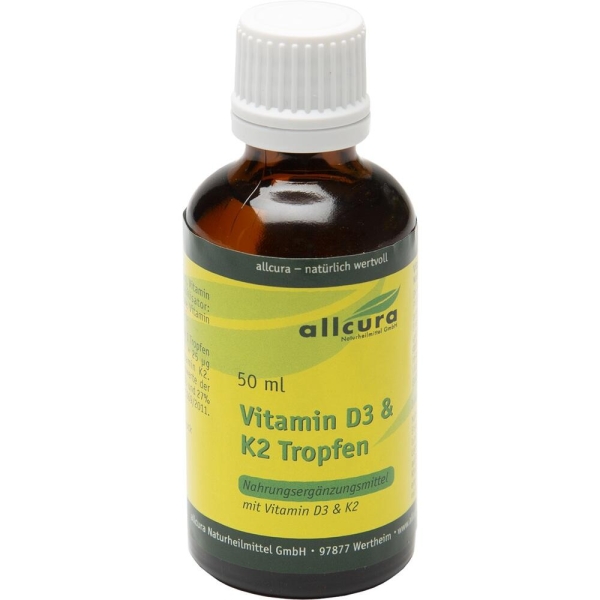 VITAMIN D3 & K2 Tropfen 1000 I.E./20 μg je Tropfen 50 ml