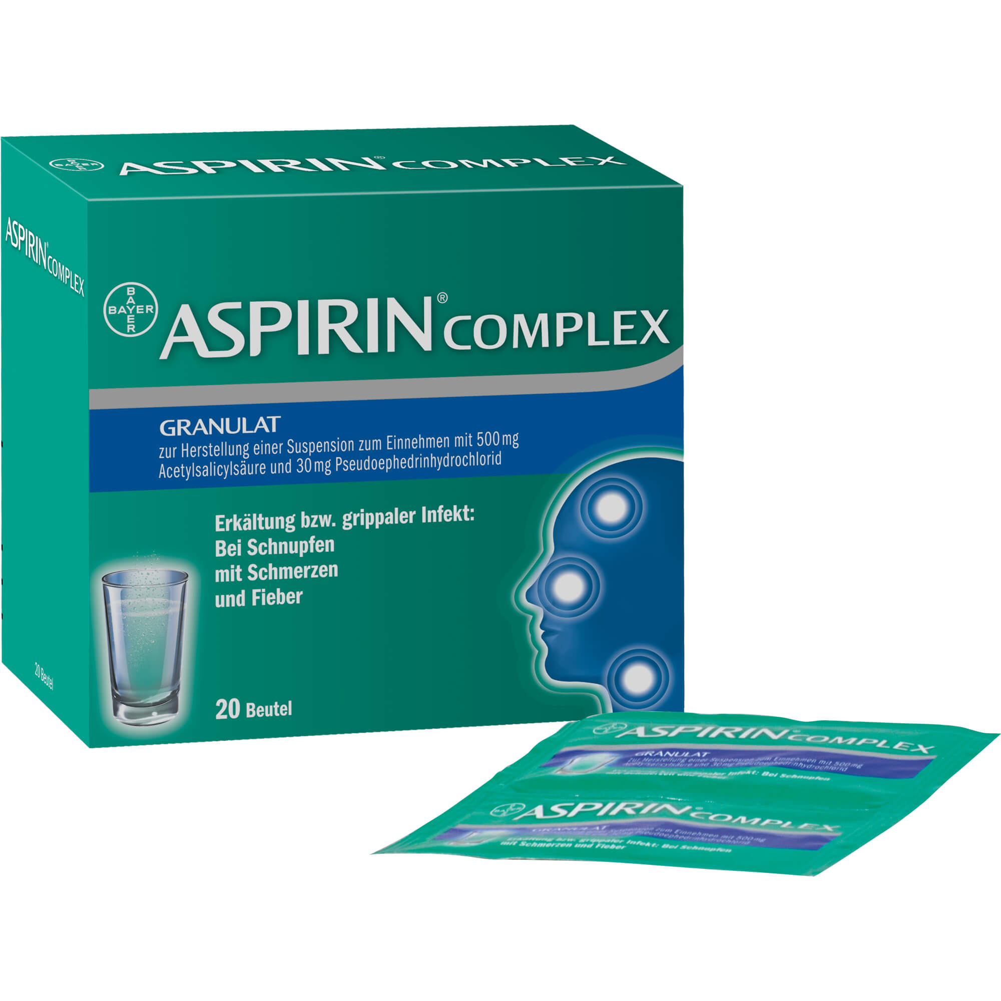 ASPIRIN Complex Btl.m.Gran.z.Herst.e.Susp.z.Einn. 20 St