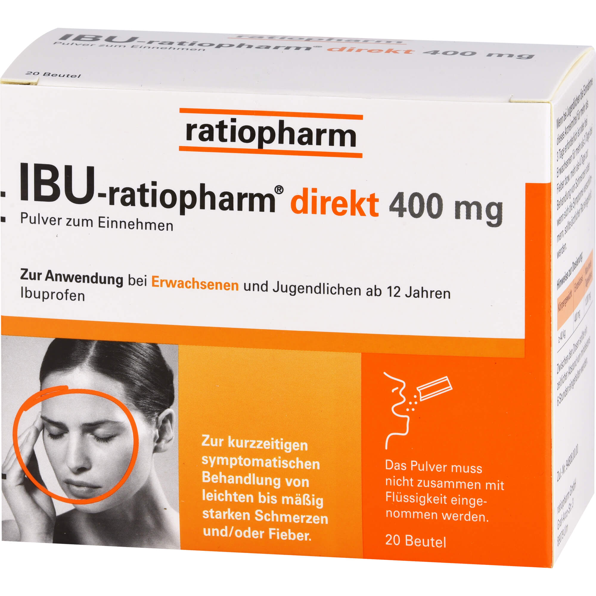 IBU-RATIOPHARM direkt 400 mg Pulver zum Einnehmen