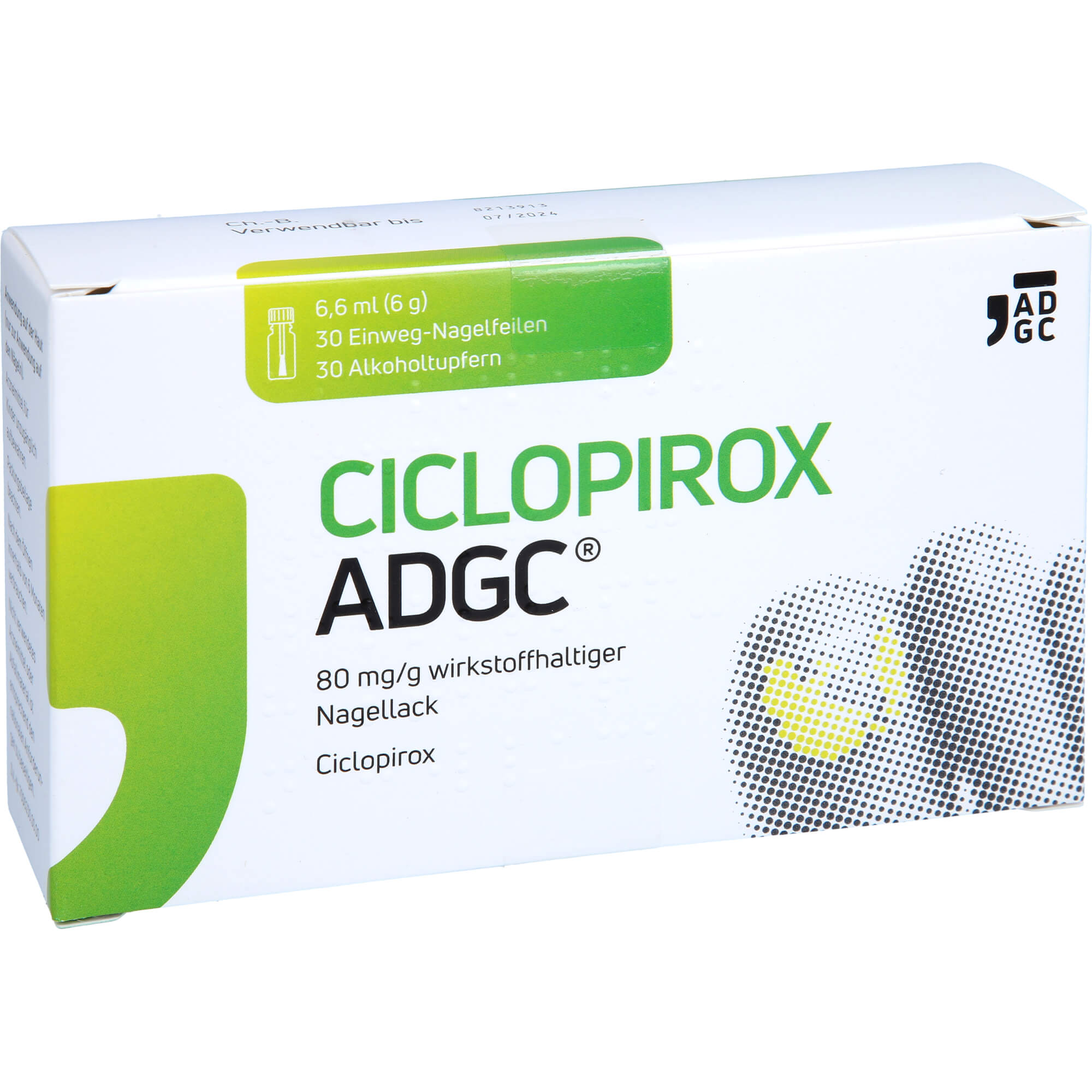 CICLOPIROX ADGC 80 mg/g wirkstoffhalt.Nagellack 6.6 ml