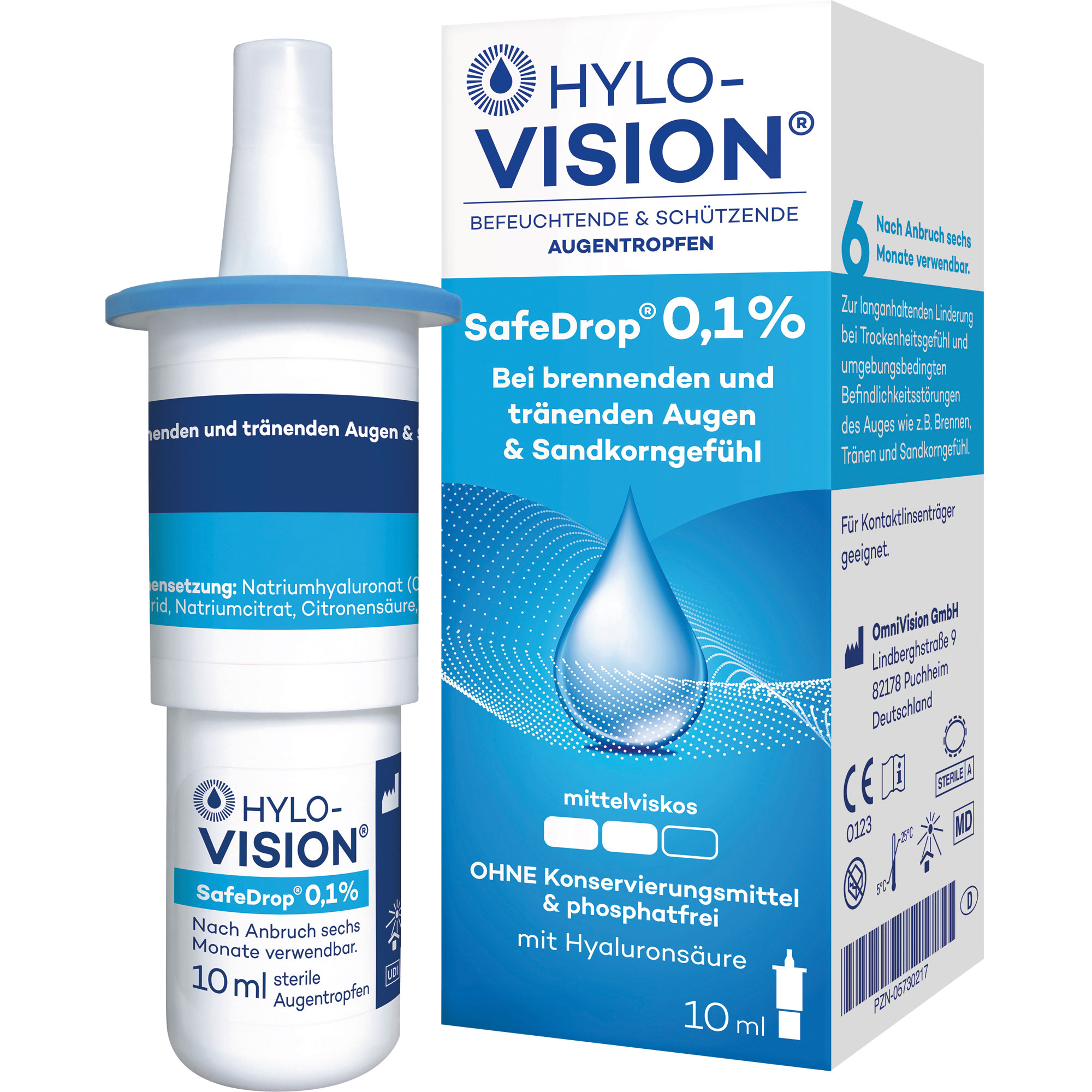 HYLO-VISION SafeDrop 0,1% Augentropfen 10 ml