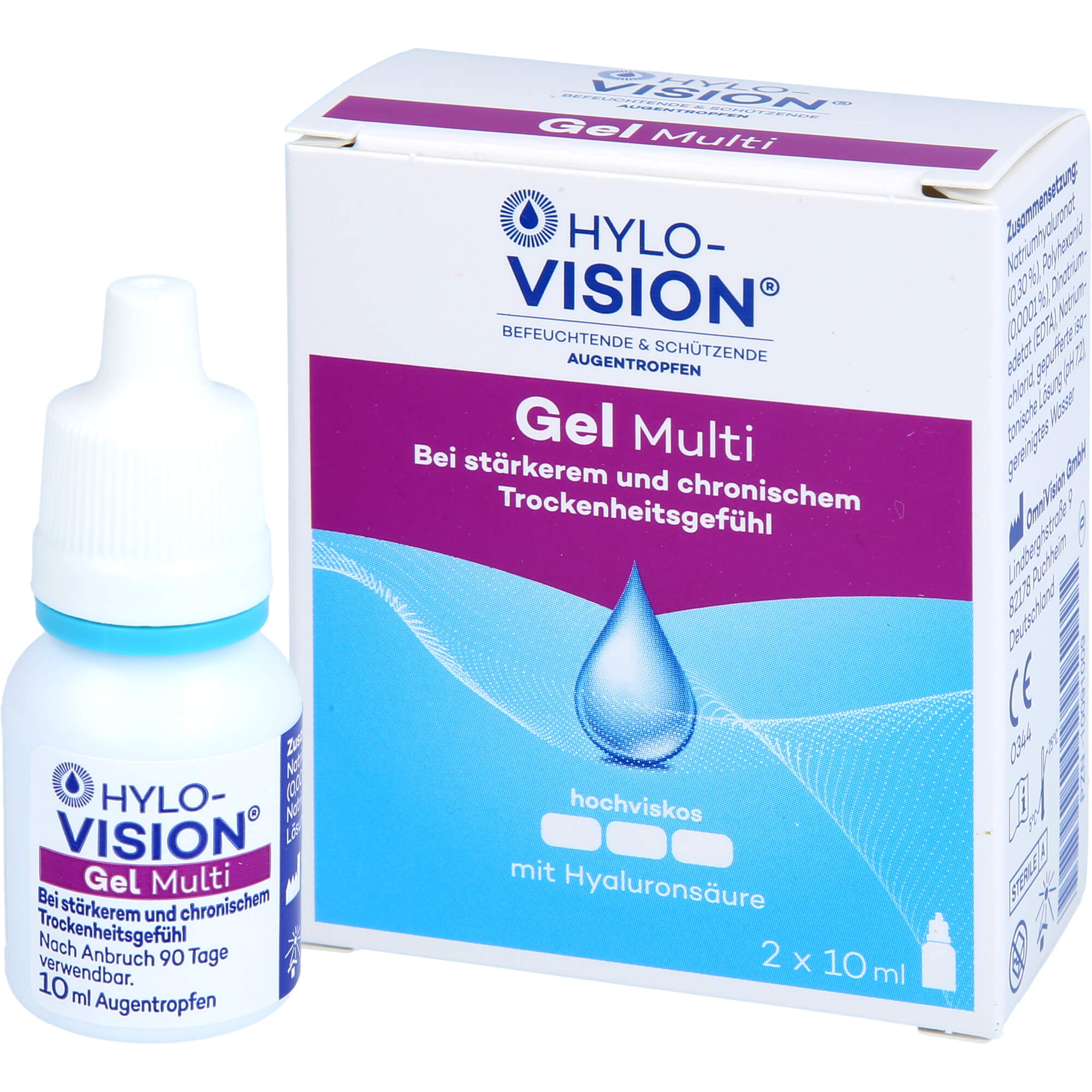 HYLO-VISION Gel multi Augentropfen 2X10 ml