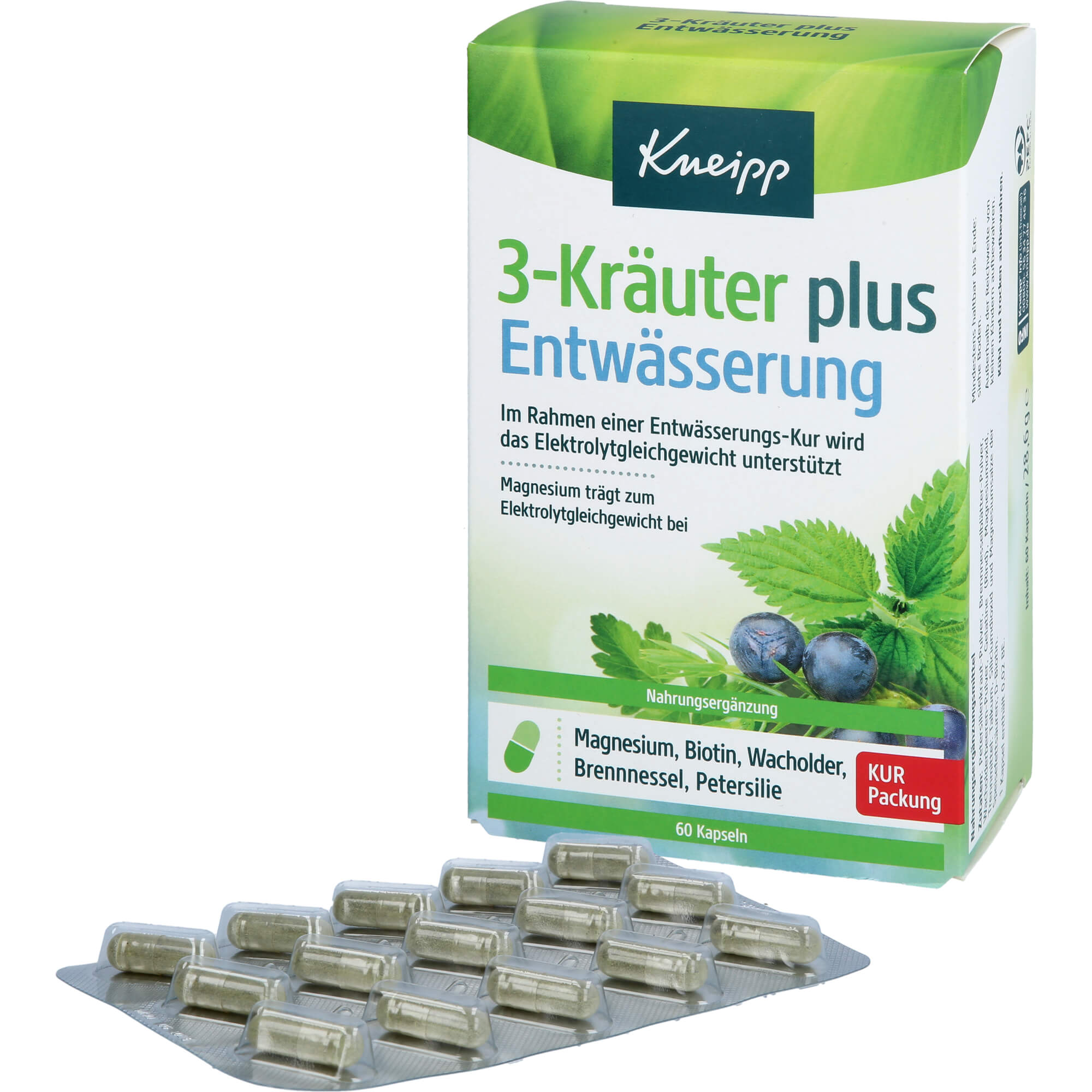 KNEIPP 3-Kräuter plus Entwässerung Kapseln