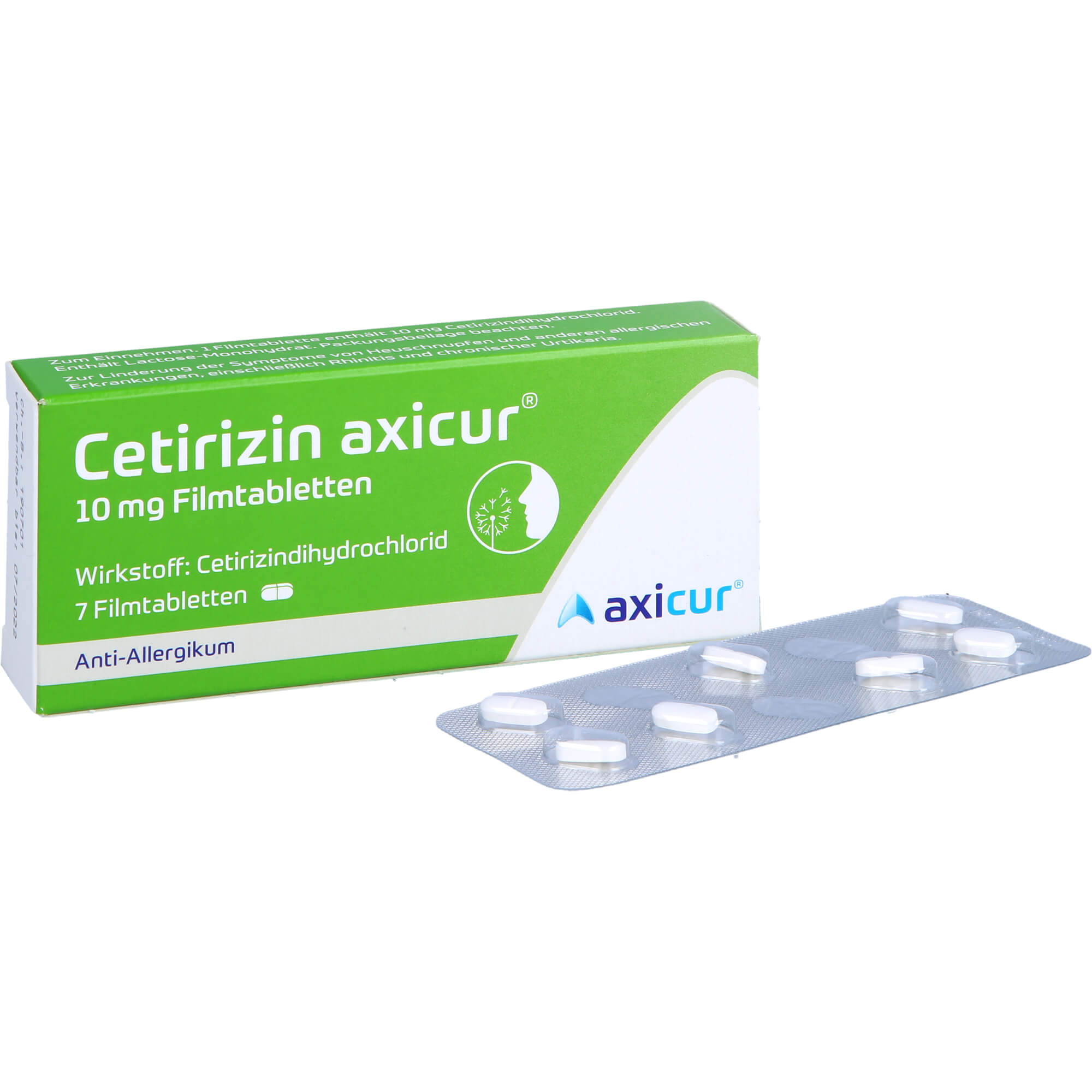 CETIRIZIN axicur 10 mg Filmtabletten 7 St