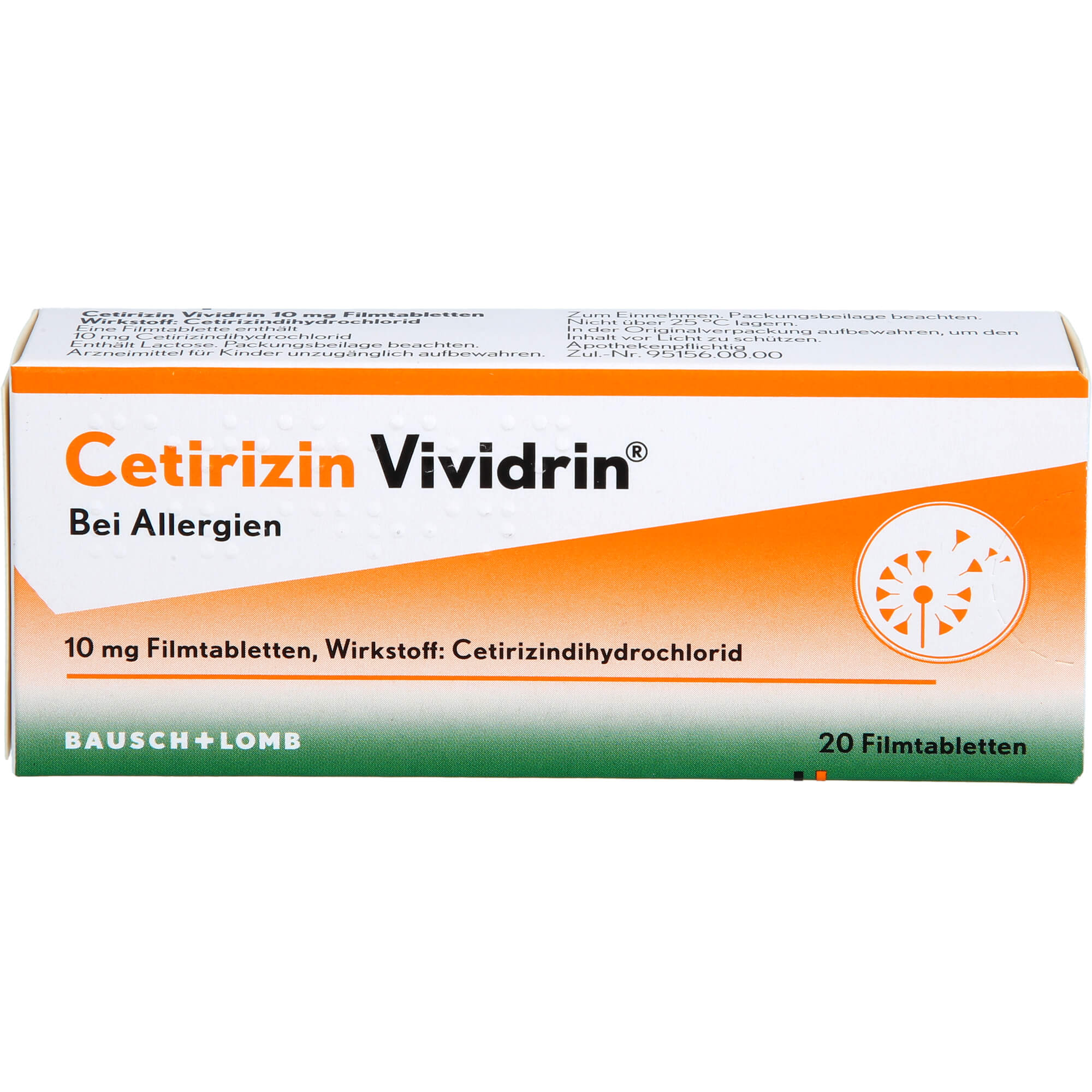 CETIRIZIN Vividrin 10 mg Filmtabletten 20 St
