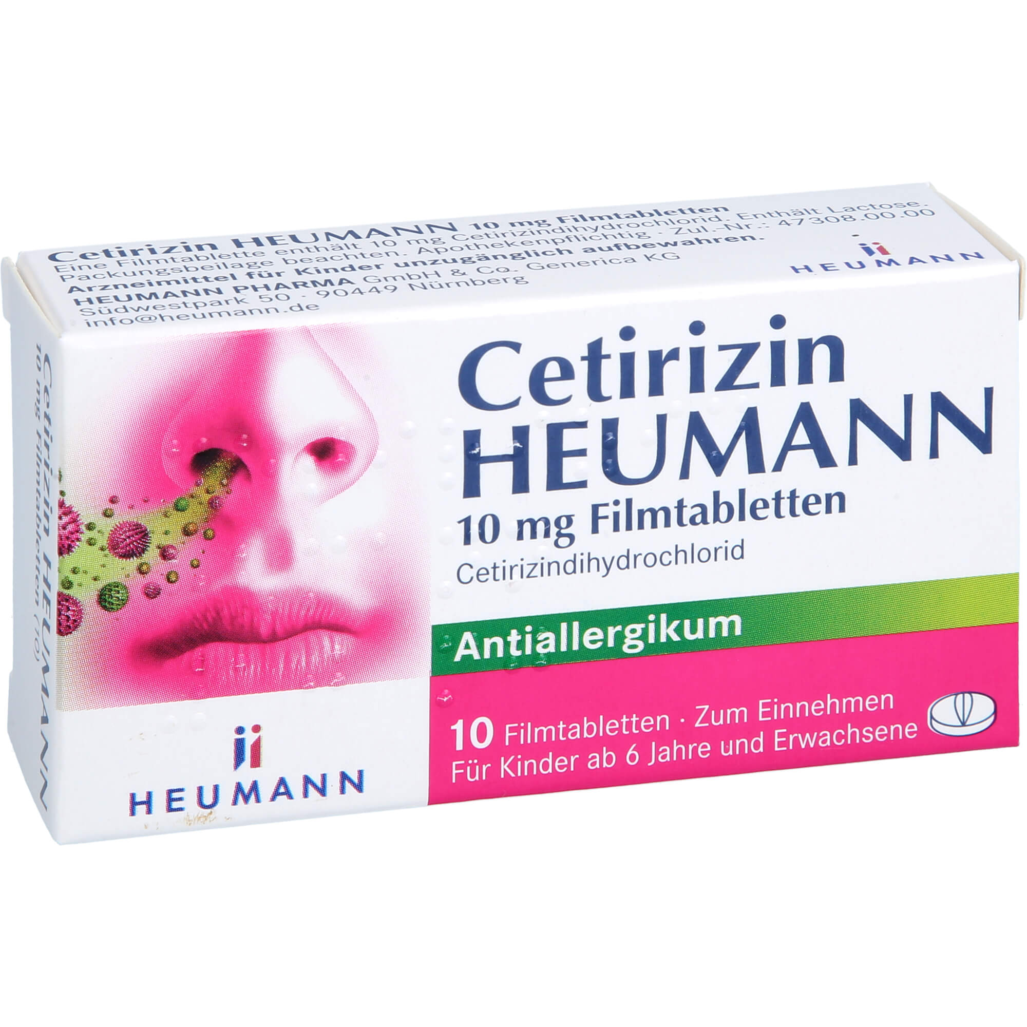 CETIRIZIN Heumann 10 mg Filmtabletten 10 St