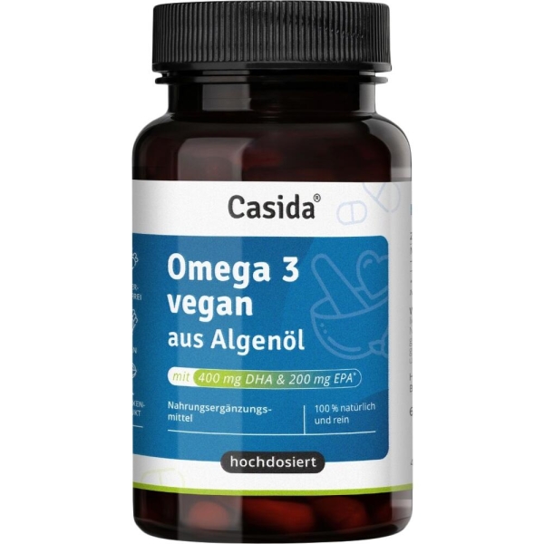 OMEGA-3 VEGAN Algenöl hochdosiert EPA DHA Kapseln
