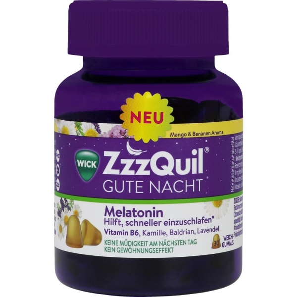 WICK ZzzQuil Gute Nacht Mango & Banane 30 St