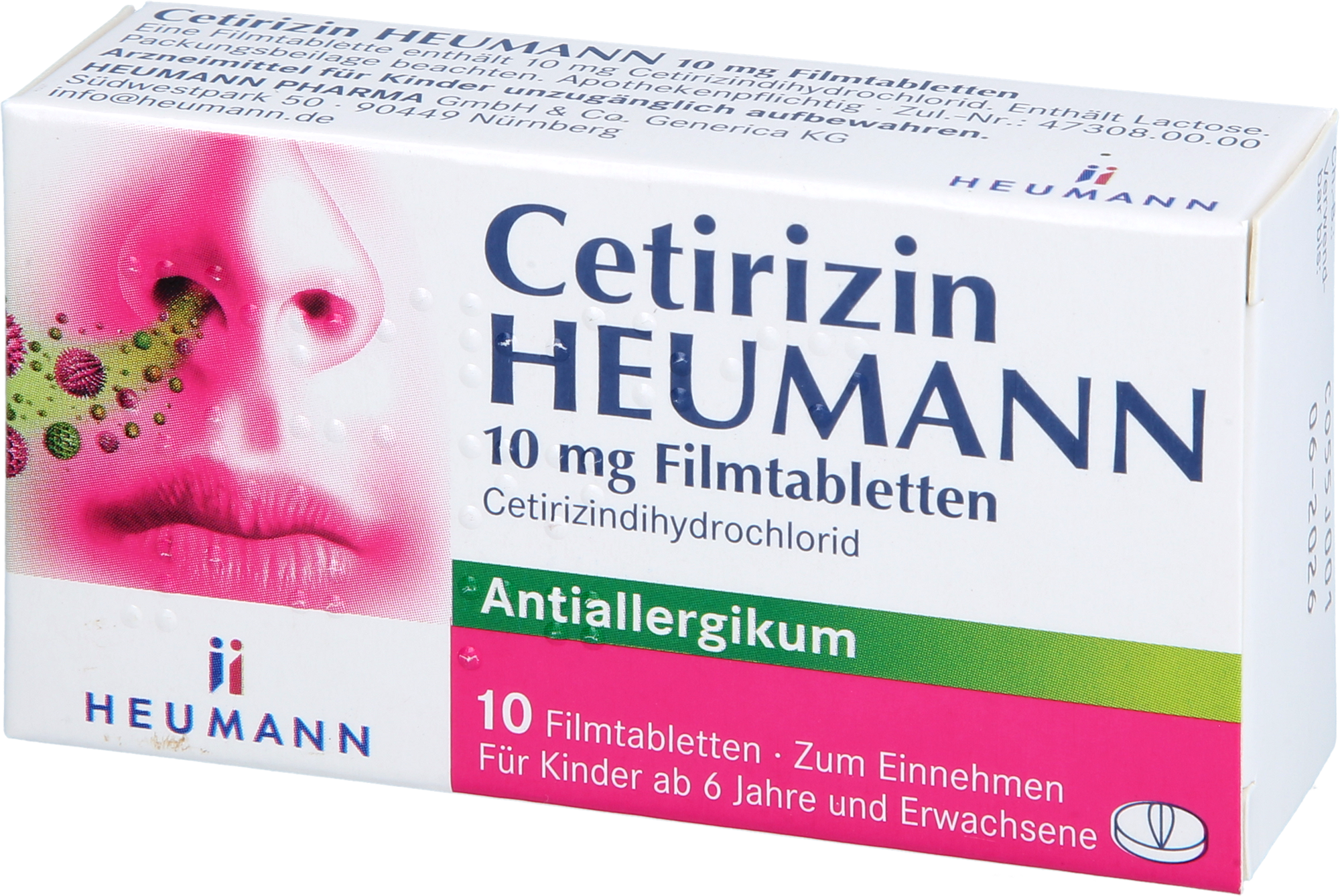 CETIRIZIN Heumann 10 mg Filmtabletten 10 St