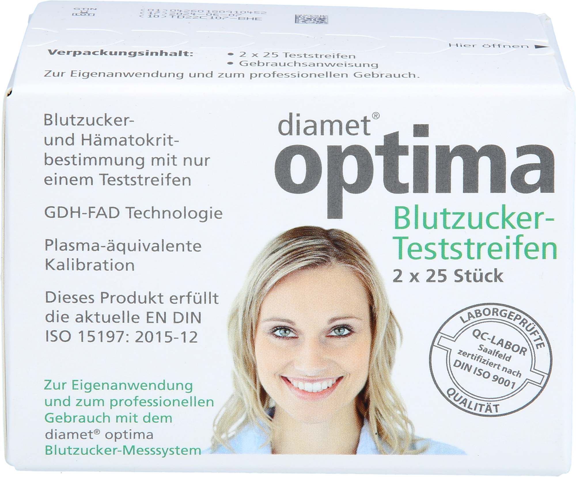 DIAMET optima Blutzucker Teststreifen 2in1