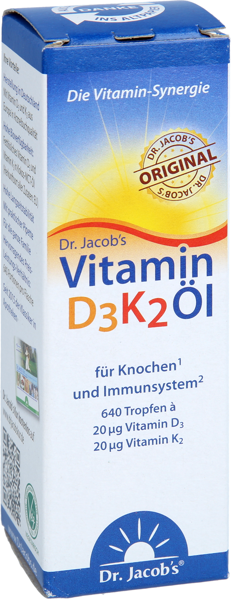 VITAMIN D3K2 Öl 800 I.E.+20 μg D3+K2 Dr.Jacob's