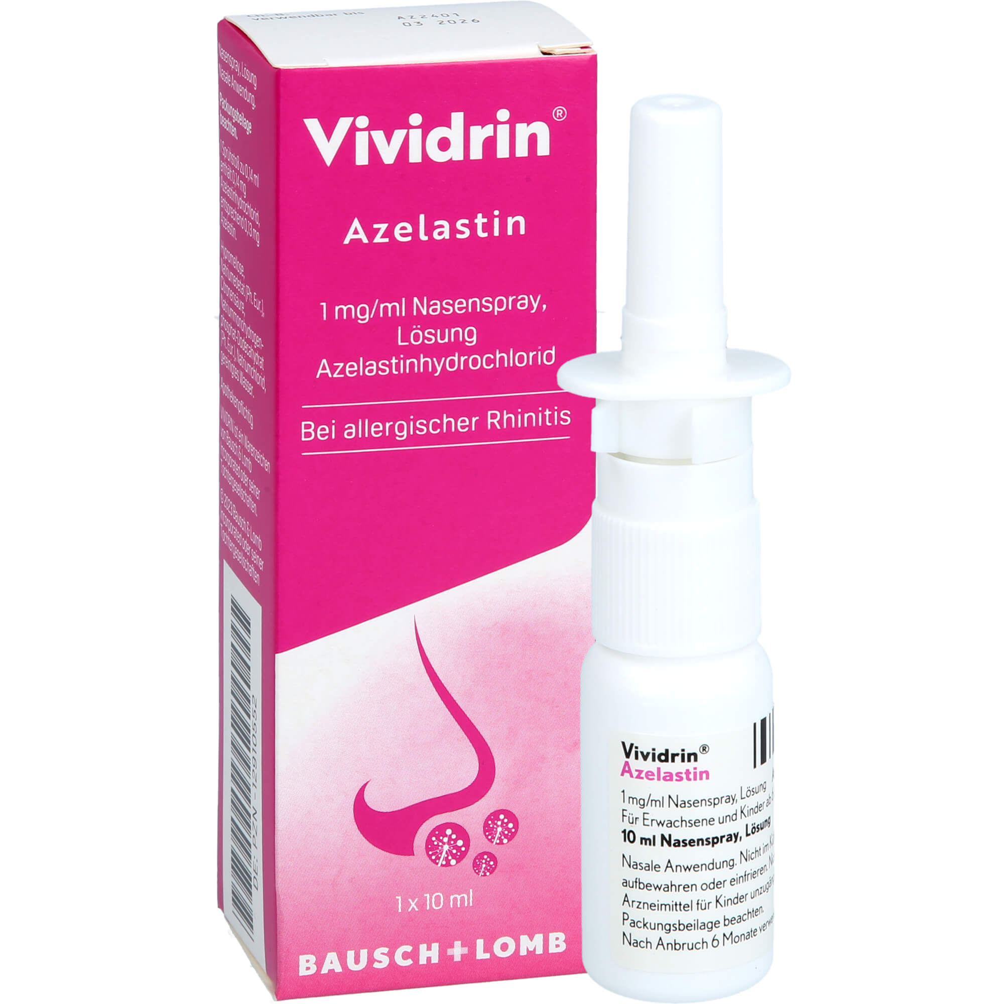 VIVIDRIN Azelastin 1 mg/ml Nasenspray Lösung