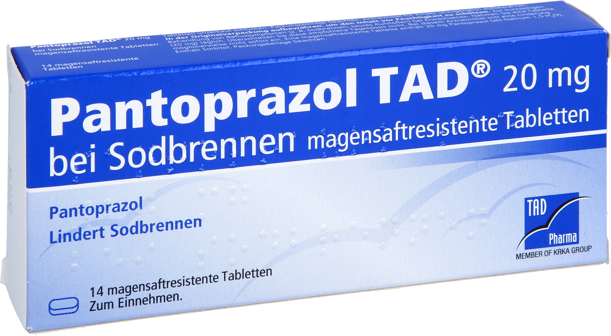 PANTOPRAZOL TAD 20 mg b.Sodbrenn. magensaftr.Tabl.