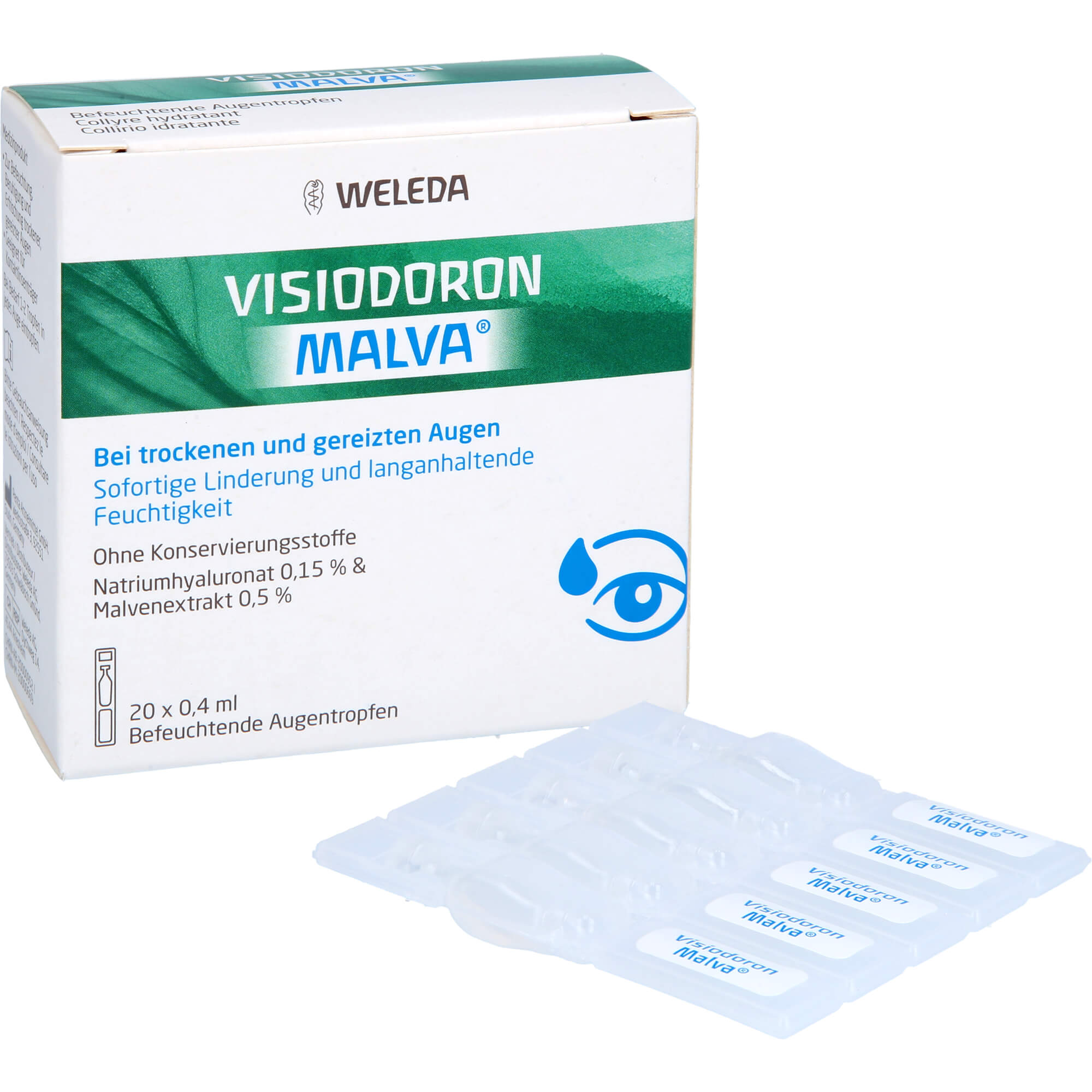 VISIODORON Malva Augentropfen in Einzeldosispipet.