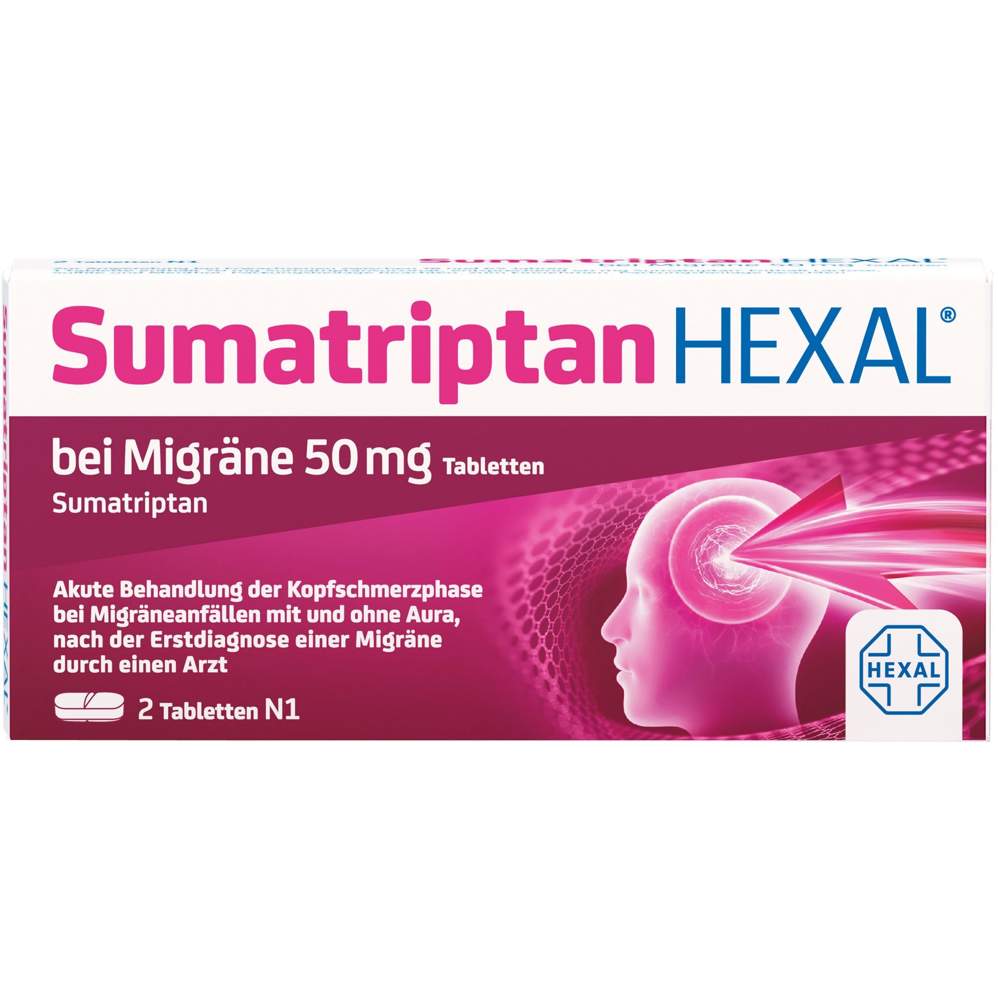 SUMATRIPTAN HEXAL bei Migräne 50 mg Tabletten