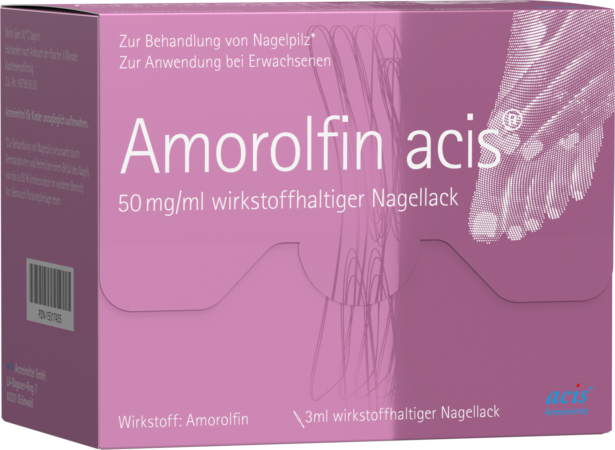 AMOROLFIN acis 50 mg/ml wirkstoffhalt.Nagellack 3 ml