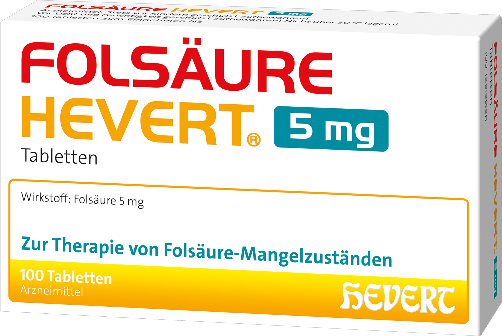 FOLSÄURE HEVERT 5 mg Tabletten