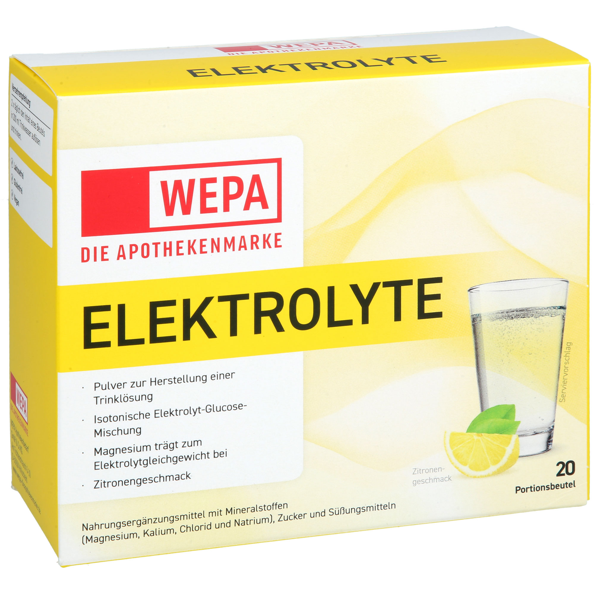 WEPA Elektrolyte Pulver Zitrone