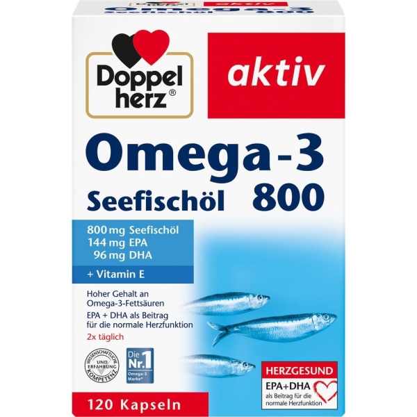 DOPPELHERZ Omega-3 Seefischöl 800 aktiv Kapseln