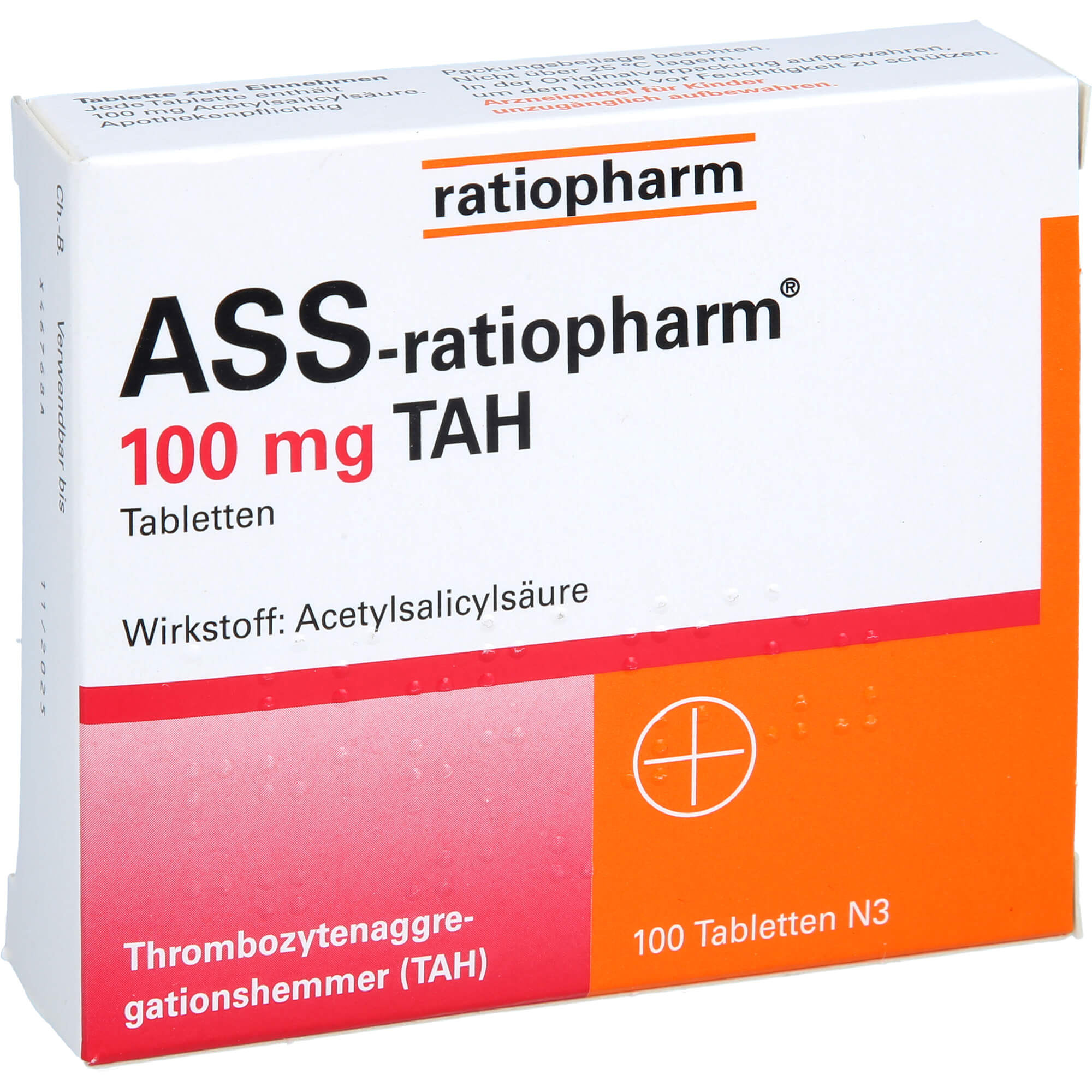 ASS-ratiopharm 100 mg TAH Tabletten 100 St