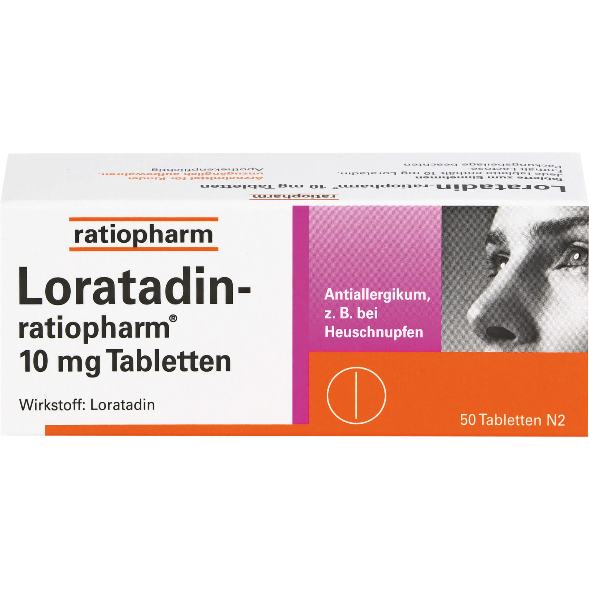 LORATADIN-ratiopharm 10 mg Tabletten 50 St