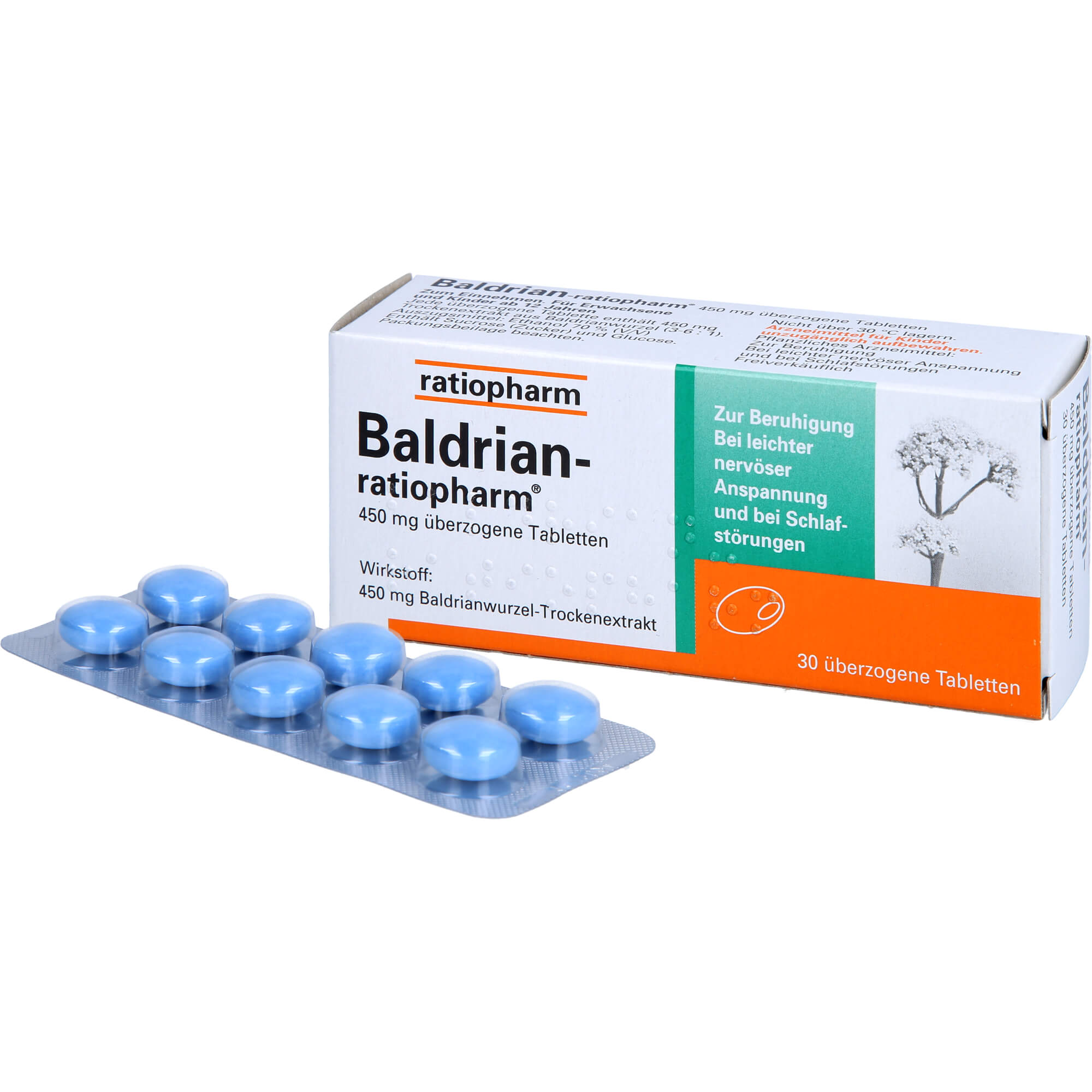 BALDRIAN-RATIOPHARM überzogene Tabletten 30 St