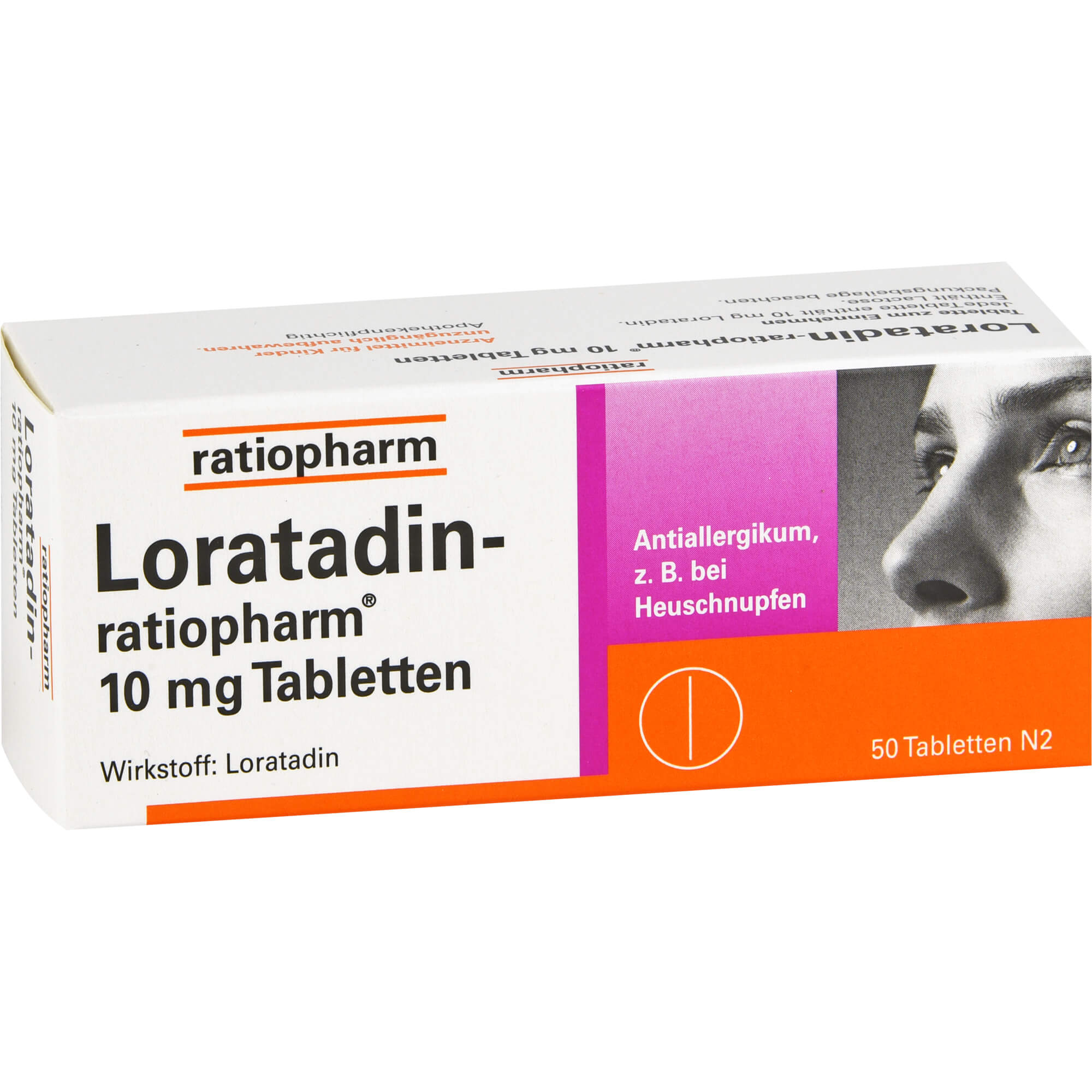 LORATADIN-ratiopharm 10 mg Tabletten 50 St