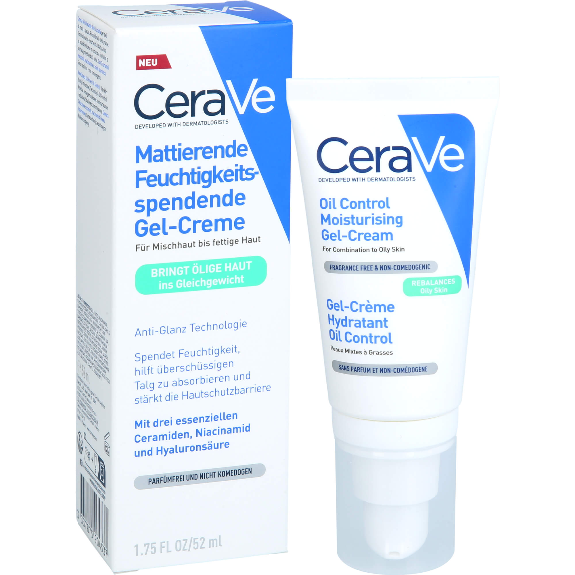CERAVE feuchtigkeitsspendende Gel-Creme matt