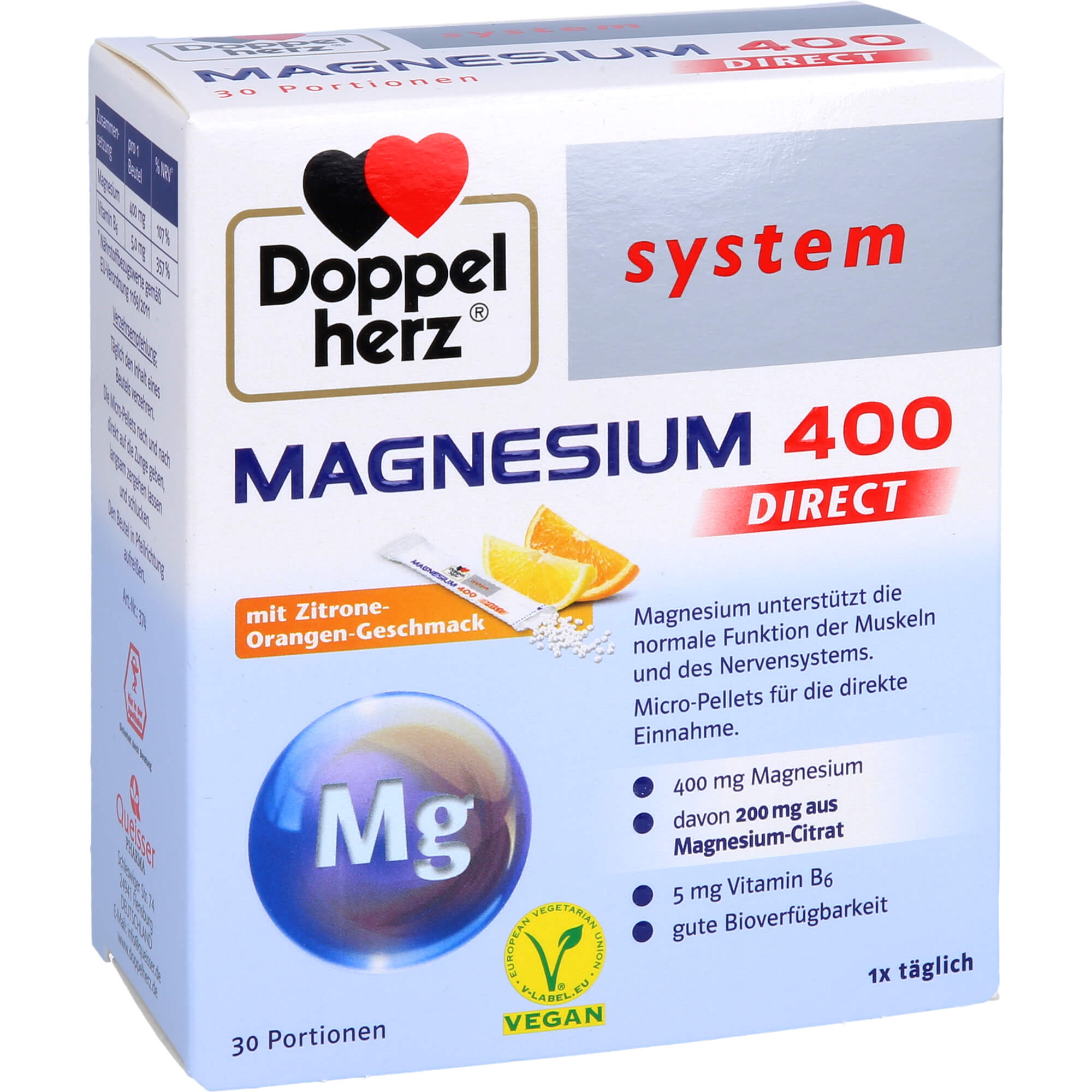 DOPPELHERZ Magnesium 400 DIRECT system Pellets