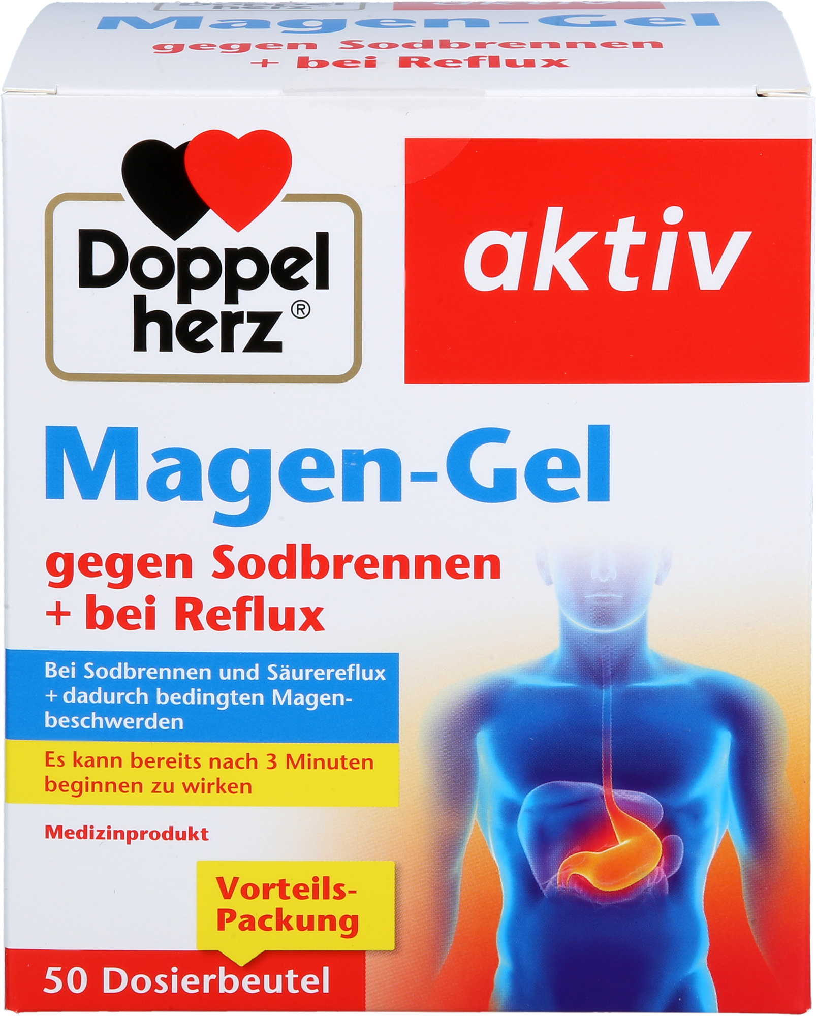 DOPPELHERZ Magen-Gel gegen Sodbrennen+bei Reflux 50X10 ml