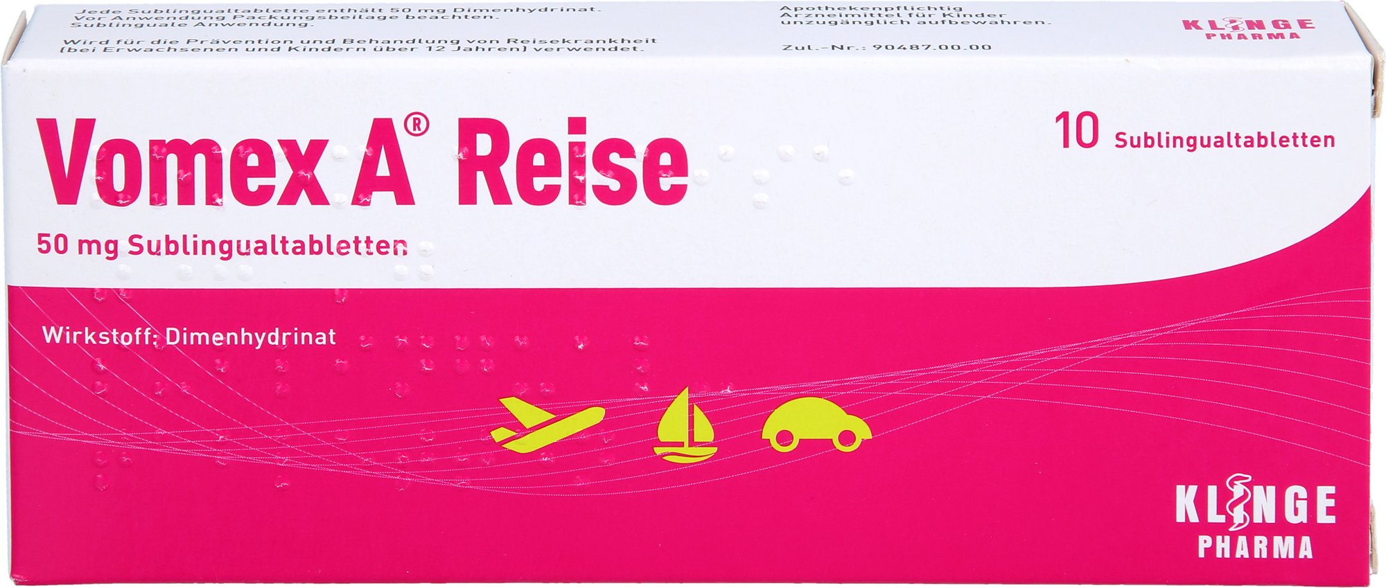 VOMEX A Reise 50 mg Sublingualtabletten