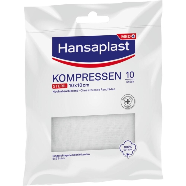 HANSAPLAST Kompressen steril 10x10 cm