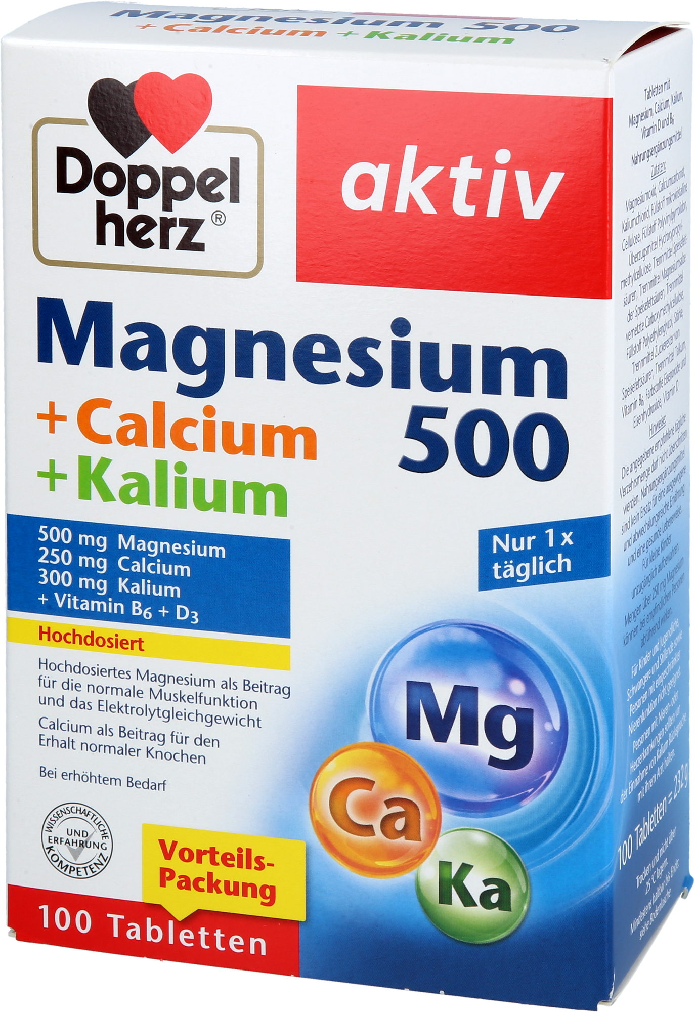 DOPPELHERZ Magnesium 500+Calcium+Kalium Tabletten