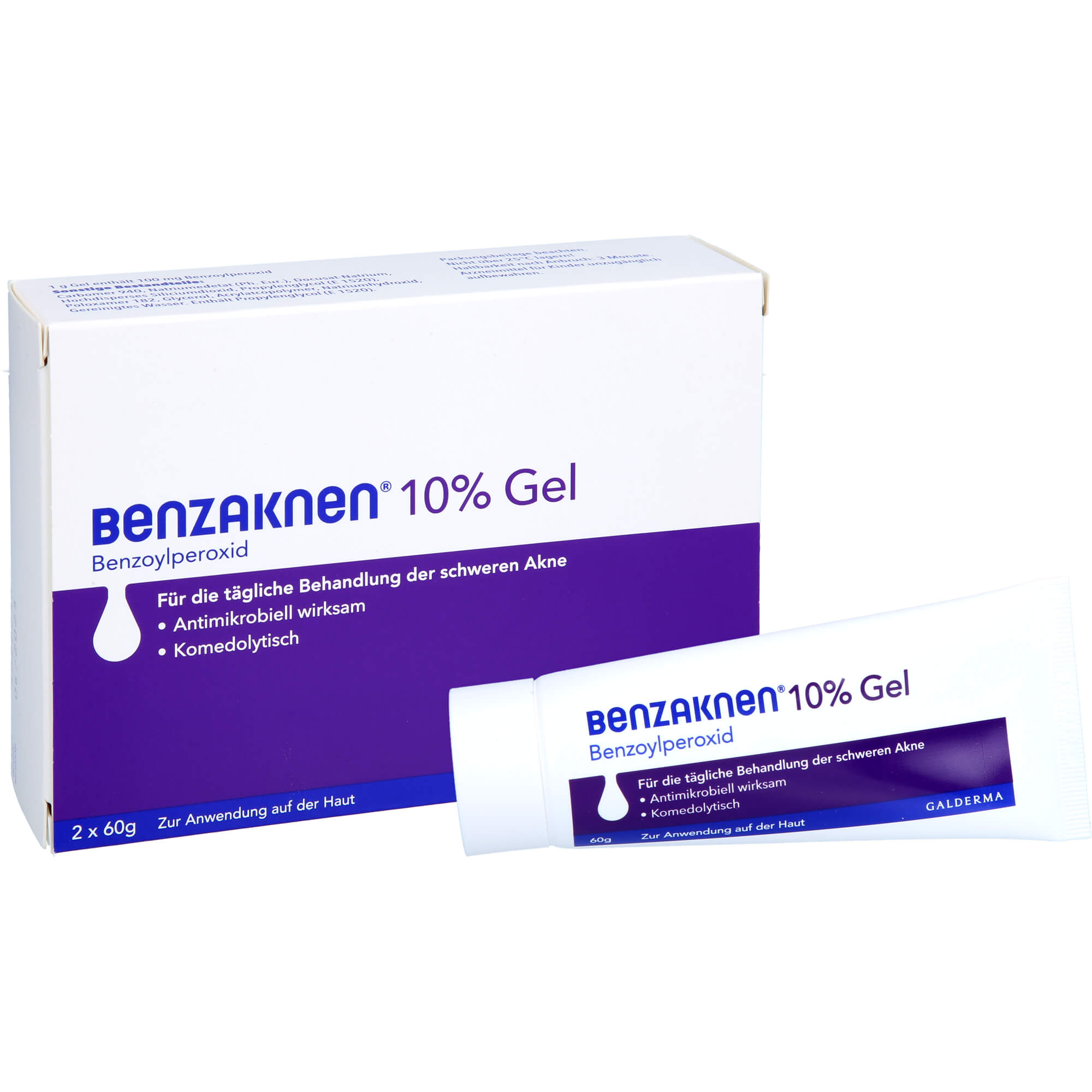 BENZAKNEN 10% Gel 2X60 g