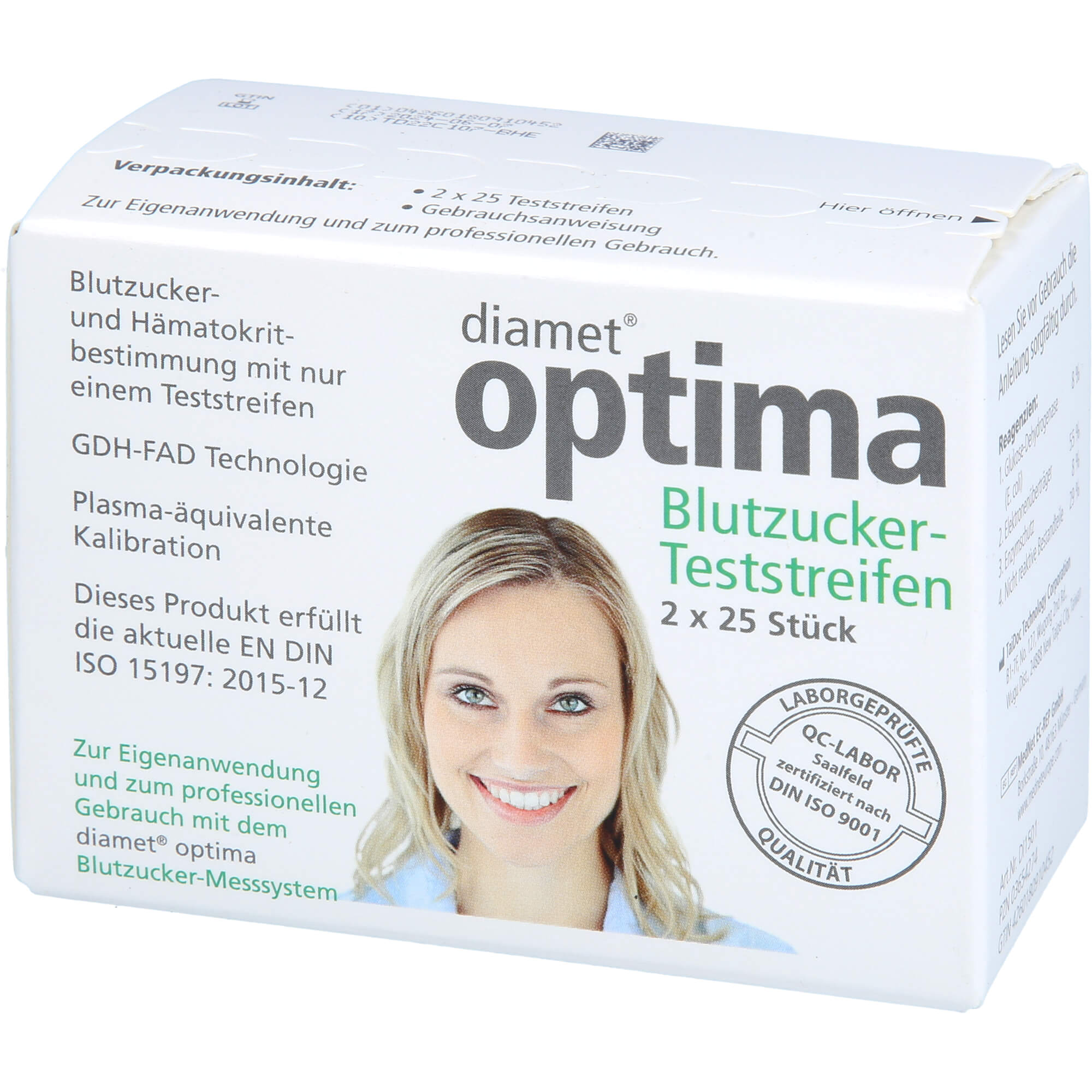 DIAMET optima Blutzucker Teststreifen 2in1